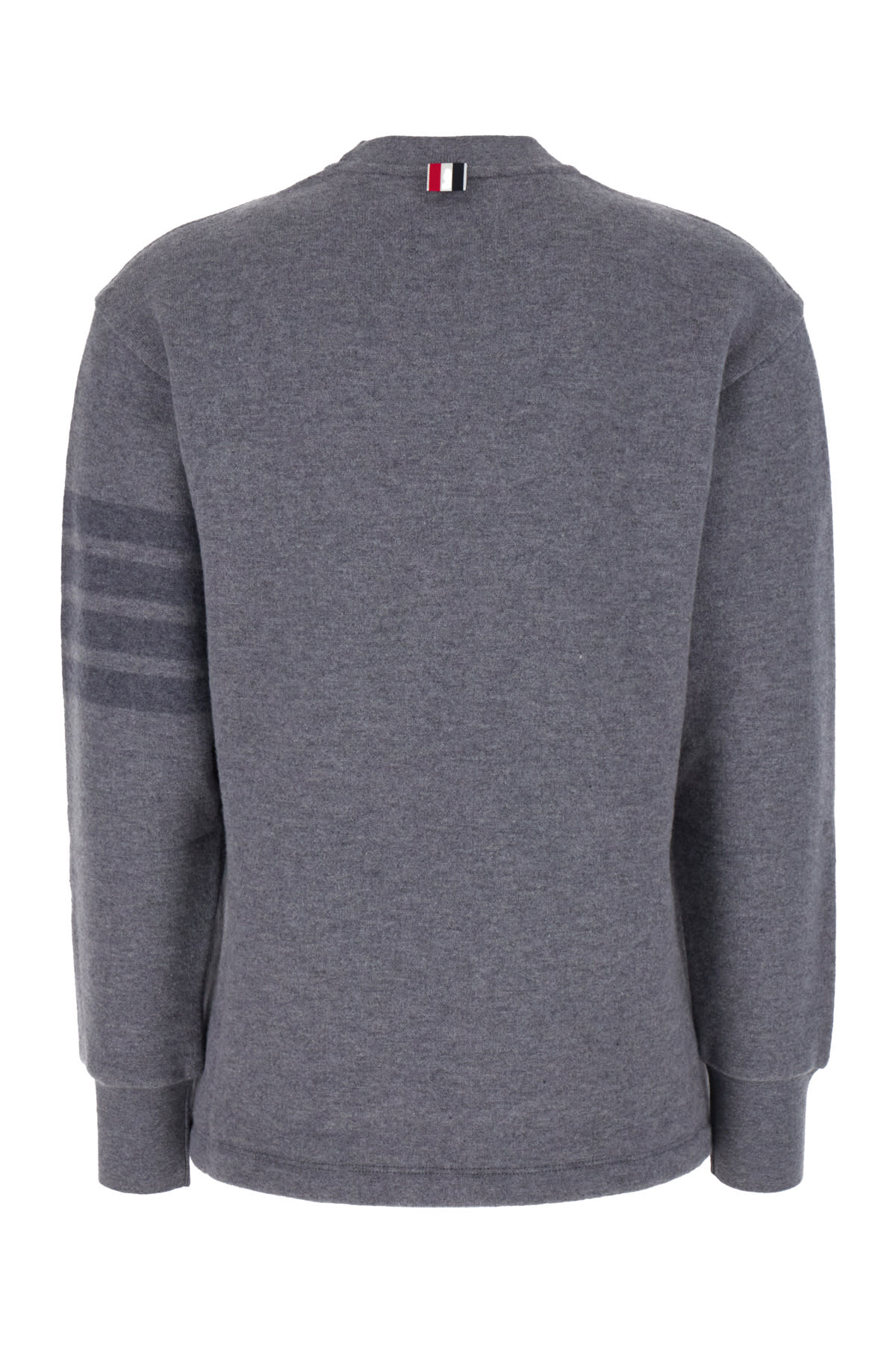 Shop Thom Browne Grey Wool Oversize Sweater In 055