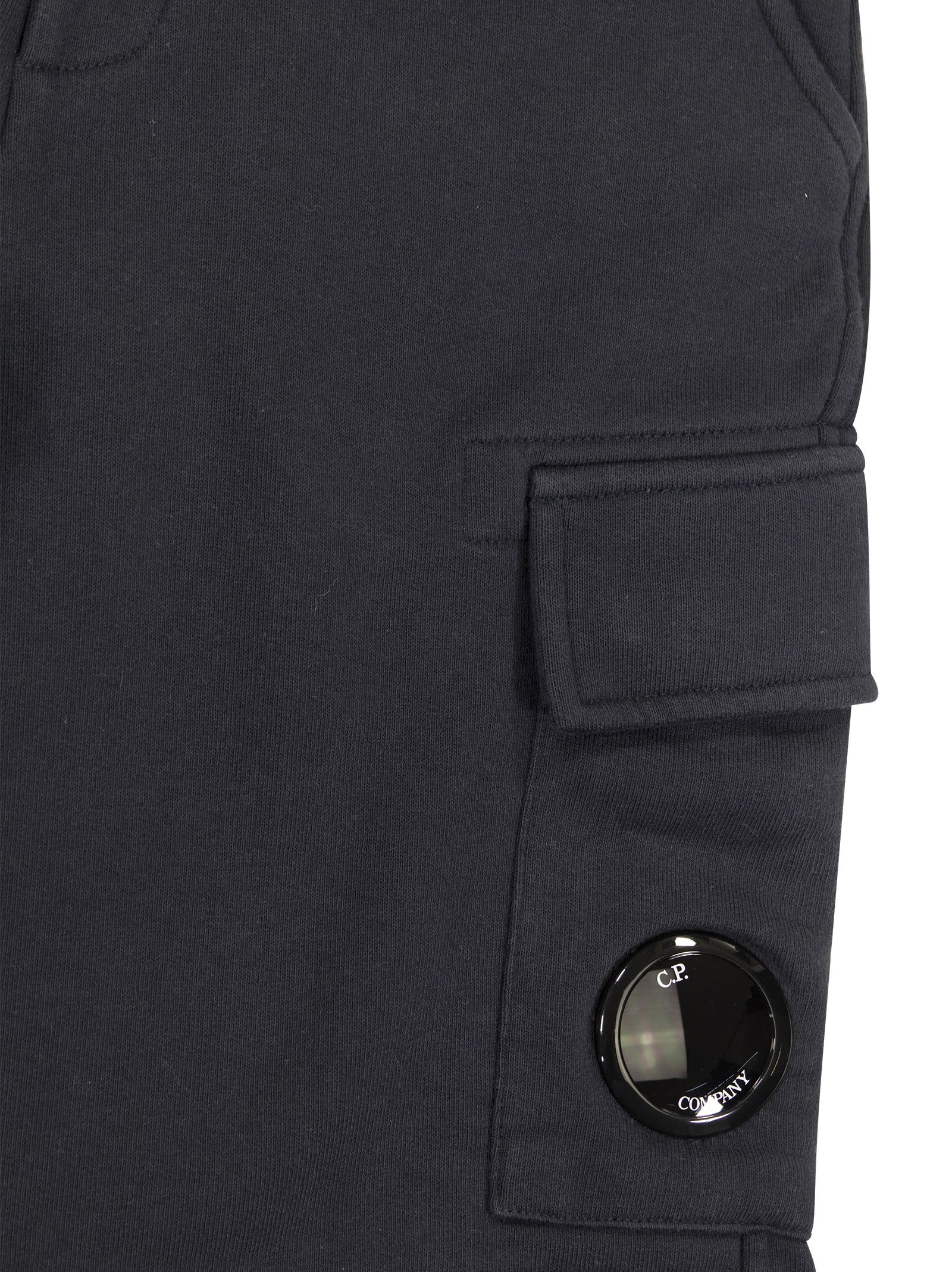 Shop C.p. Company Bermuda Shorts With Cargo Pocket Lens In Blue