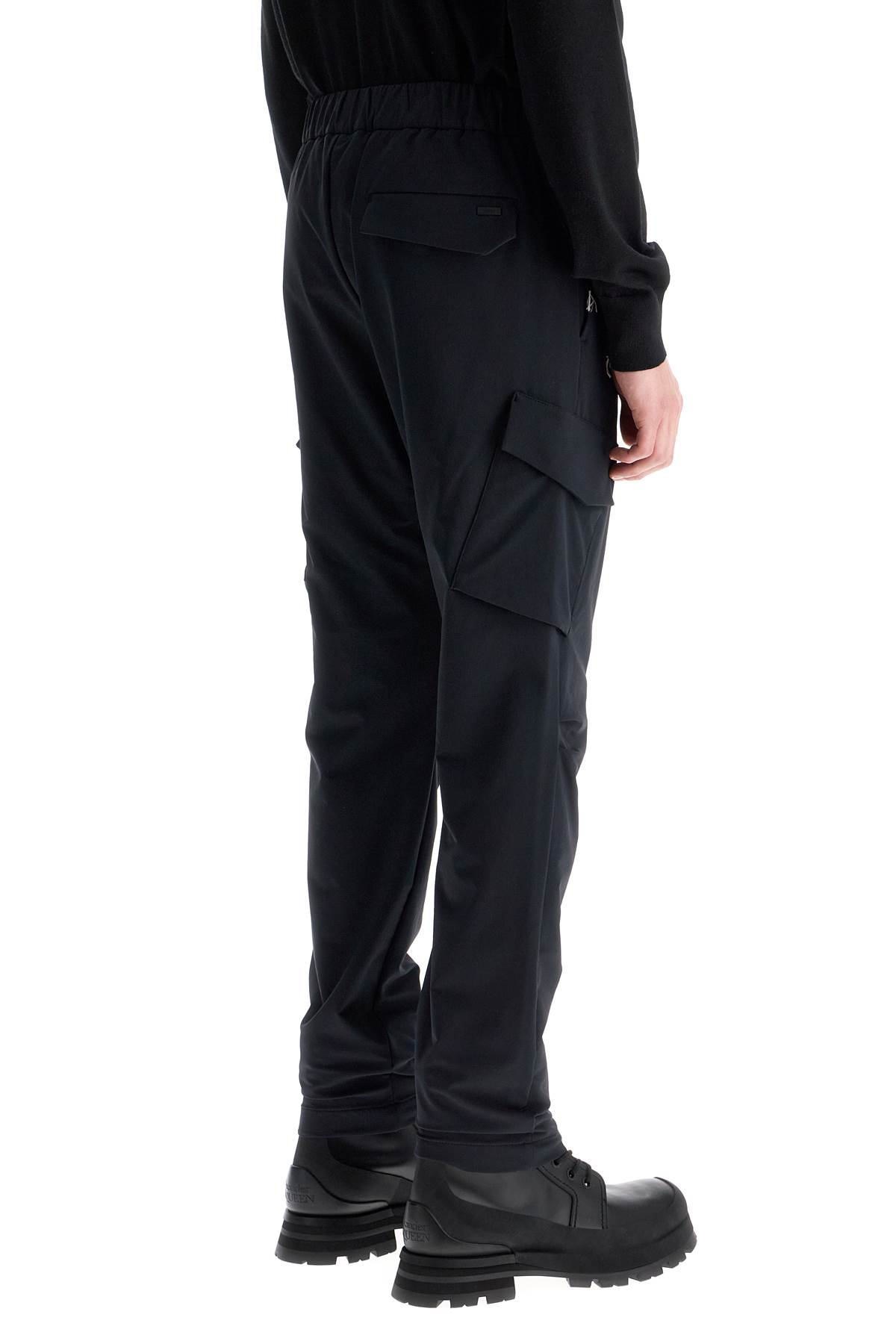 Herno Drawstring Tapered Trousers In Black (black)