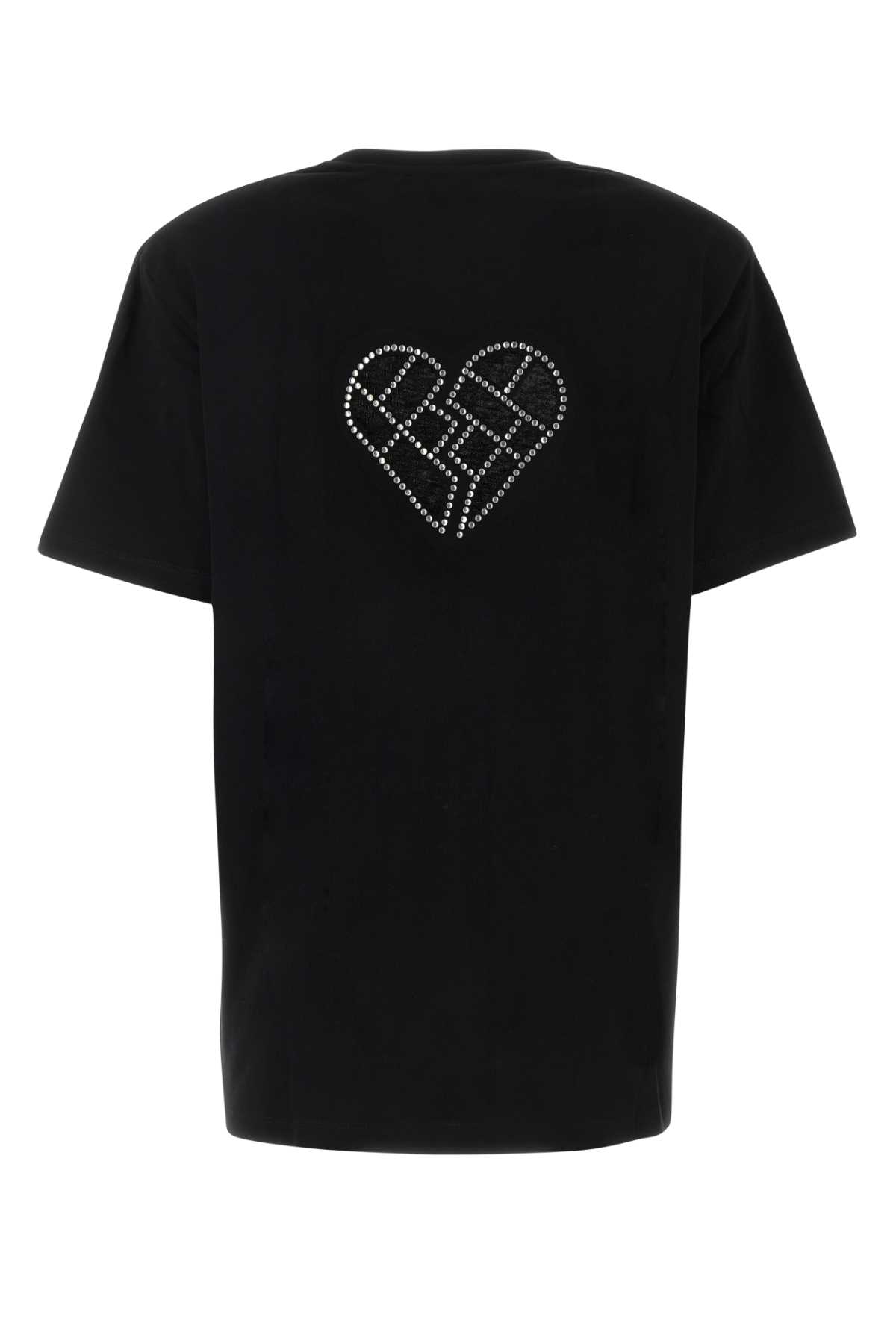 Rotate Birger Christensen Black Cotton Oversize T-shirt