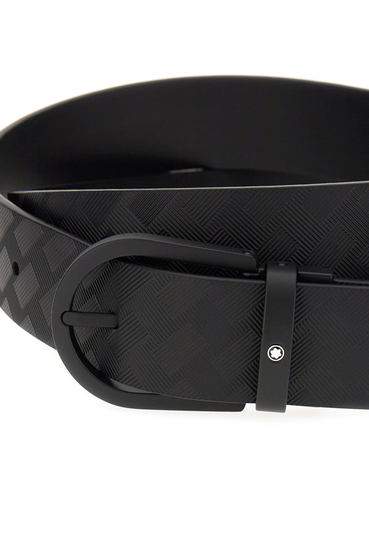 Shop Montblanc Black Leather Reversible Belt