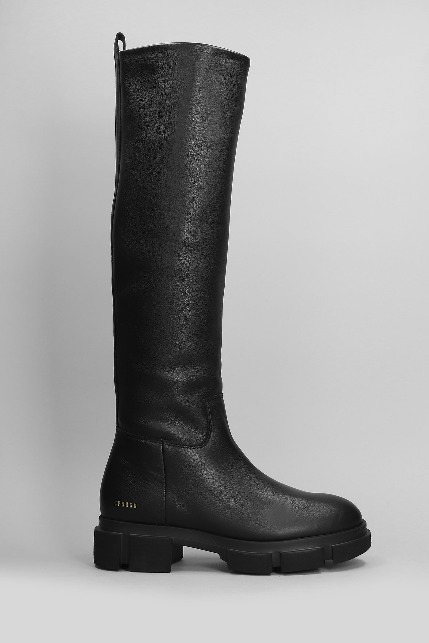 Copenhagen Cph 551 Low Heels Boots In Black Leather