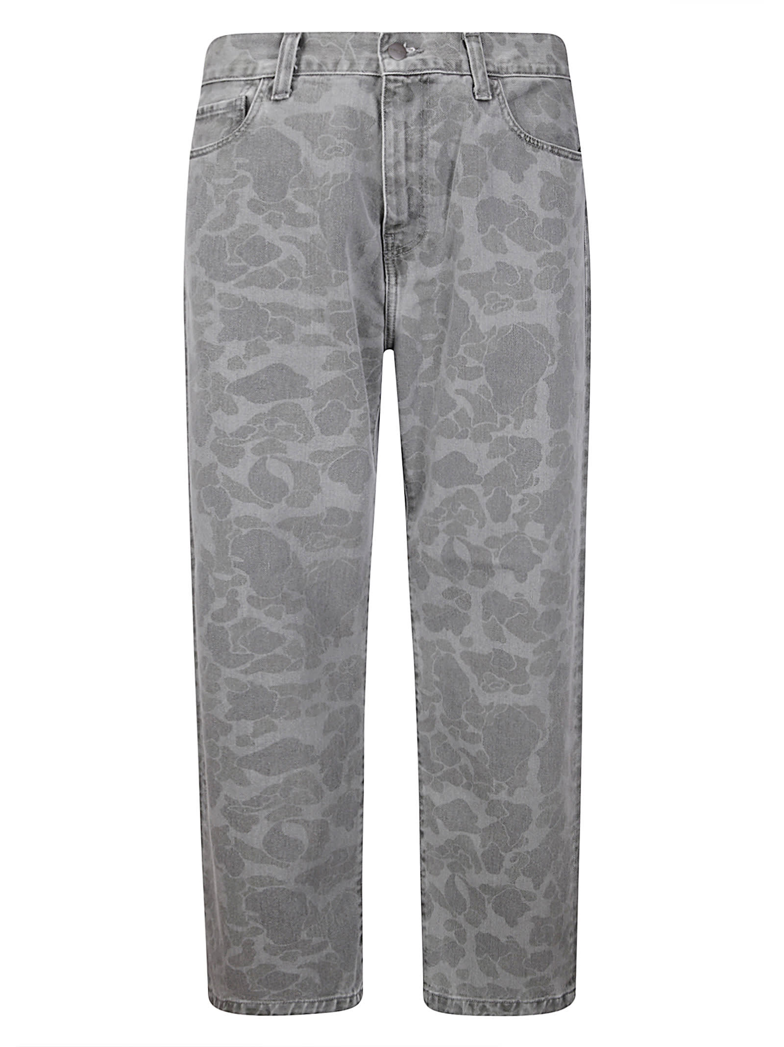 Carhartt Printed Five-pocket Jeans In Gray