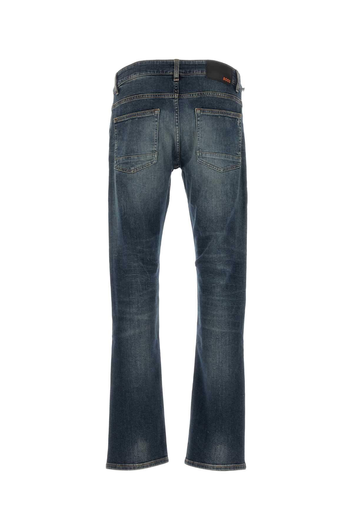 Hugo Boss Blue Straight-leg Jeans In Navy