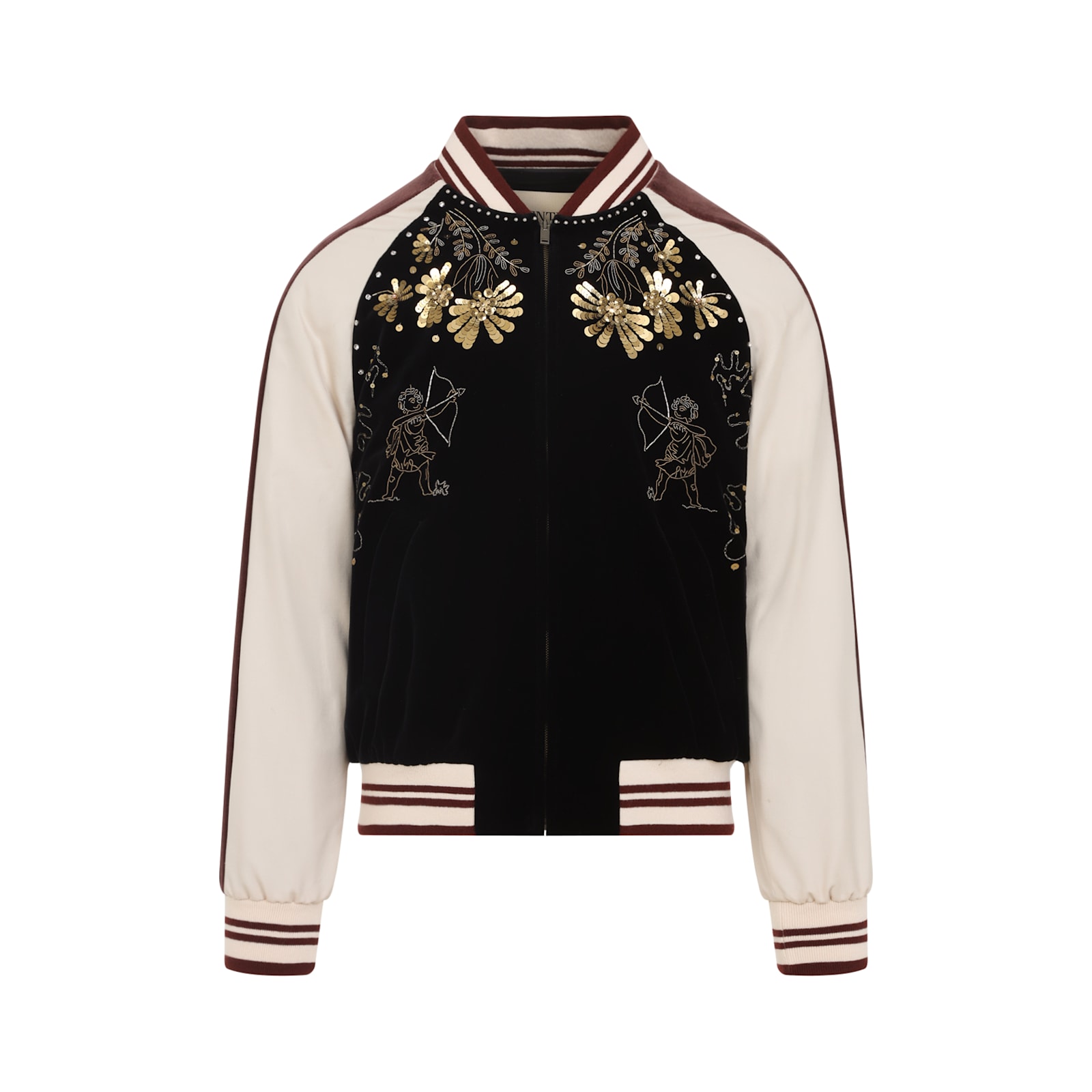 Valentino Embroidered Jacket In Black