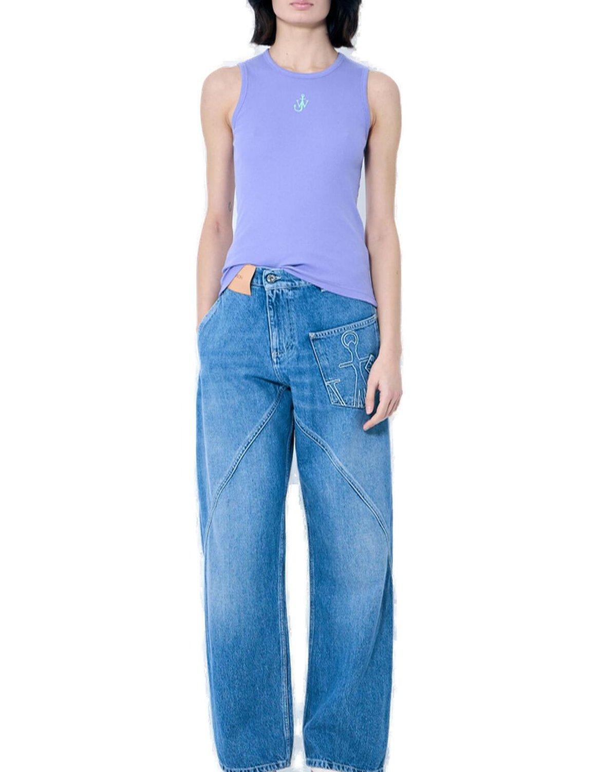 Jw Anderson Women's Anchor Jwa Logo Tank Top In Lilac