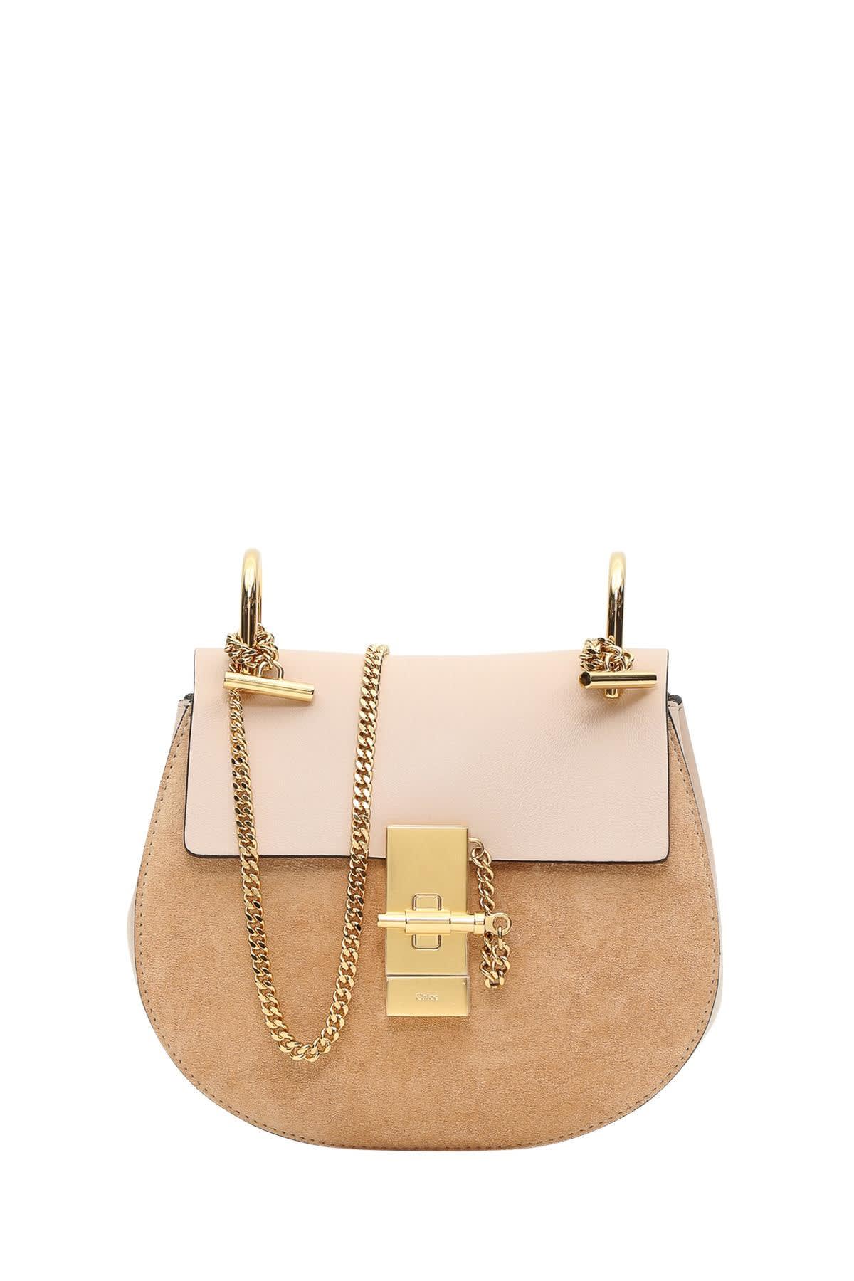 Chloé Leather And Suede Drew Mini Shoulder Bag