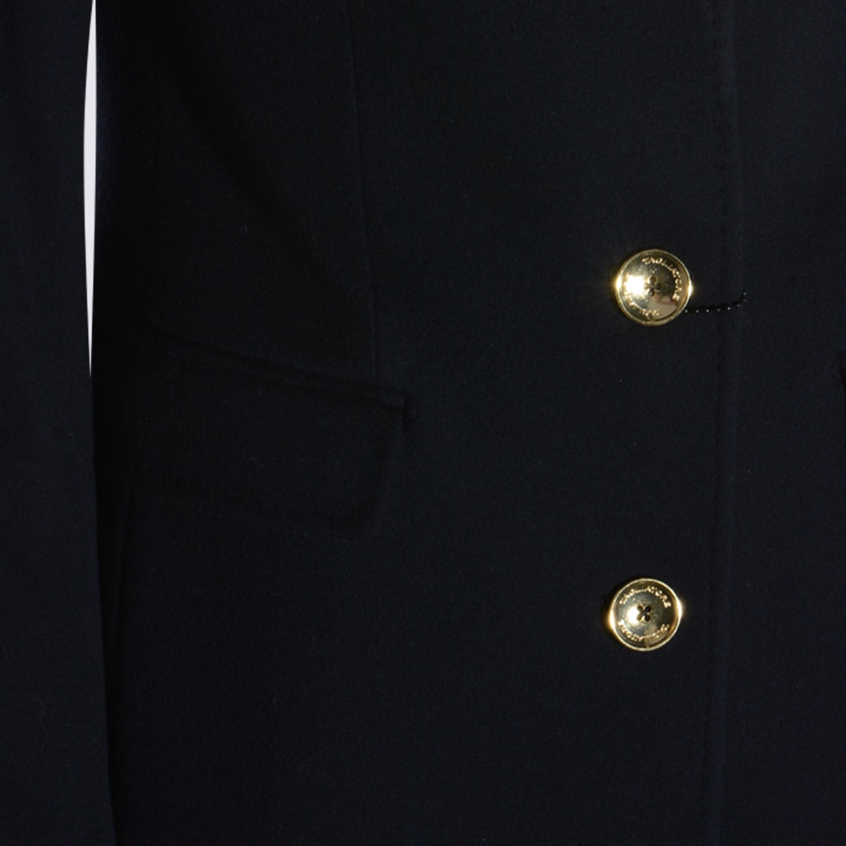 Tagliatore Long Sleeve Coat With Notched Lapel And Back Vent In Blue