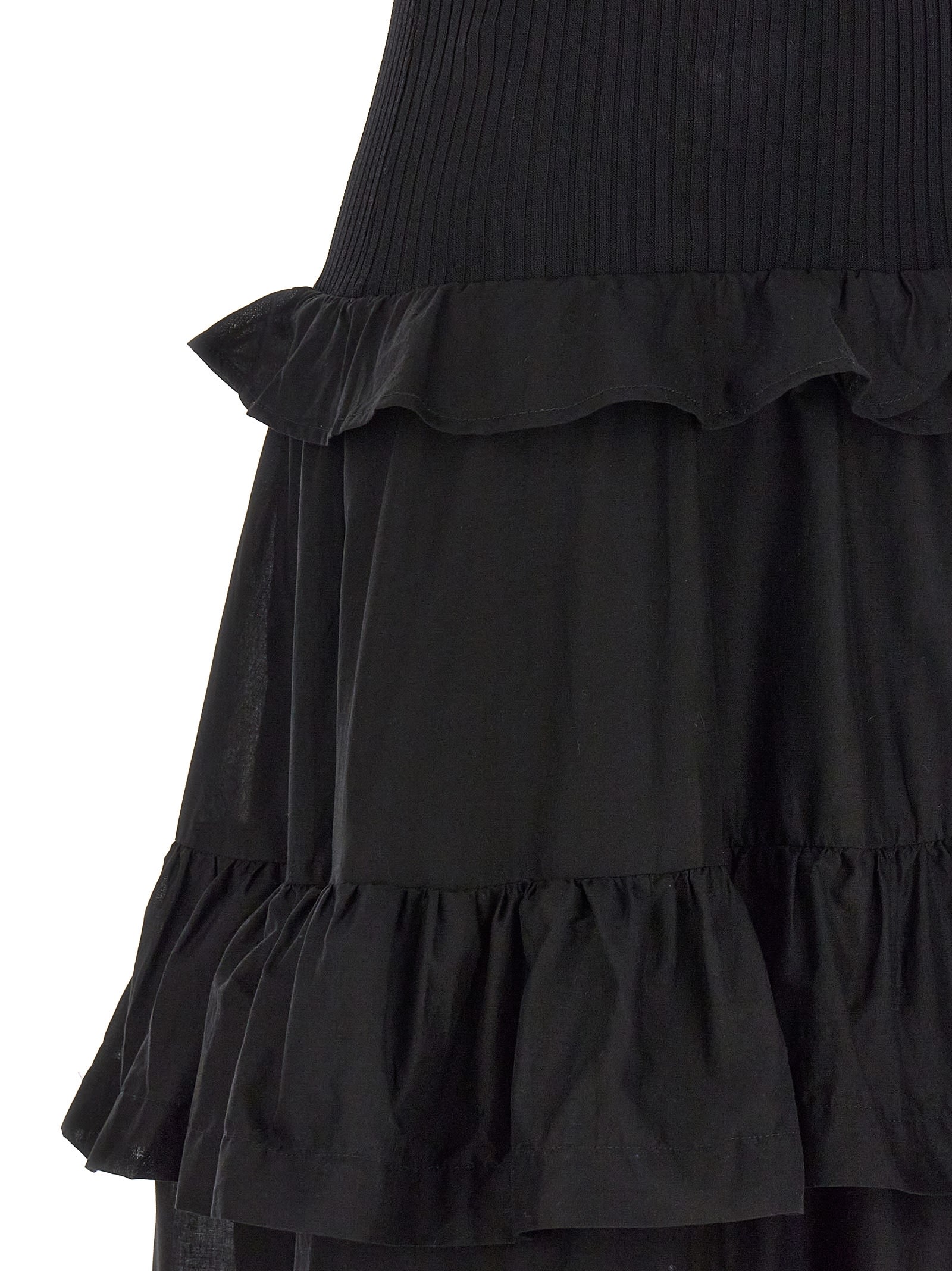 Shop Twinset Tiered Dress In Black