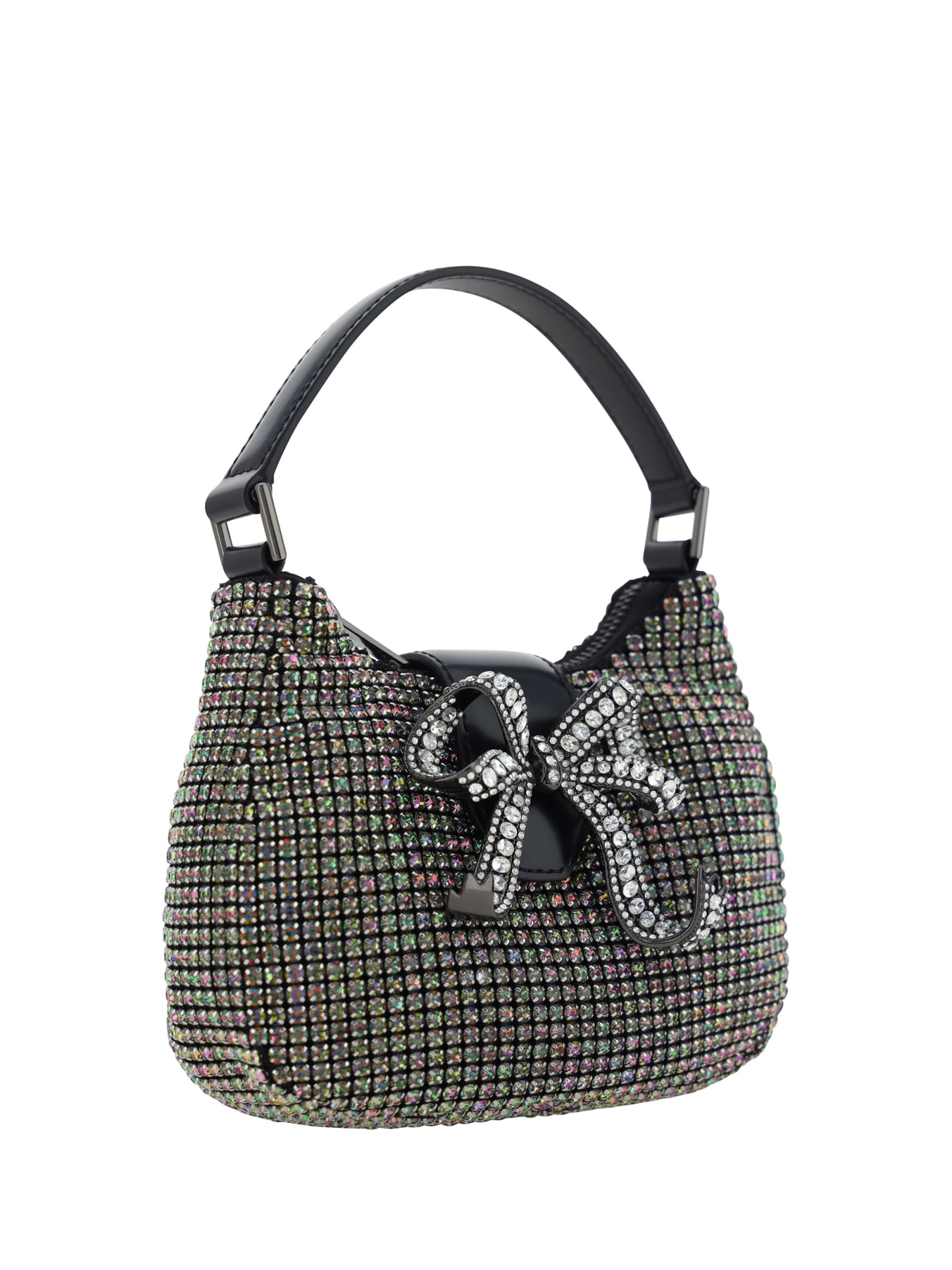 Shop Self-portrait Crescent Handbag In Multi