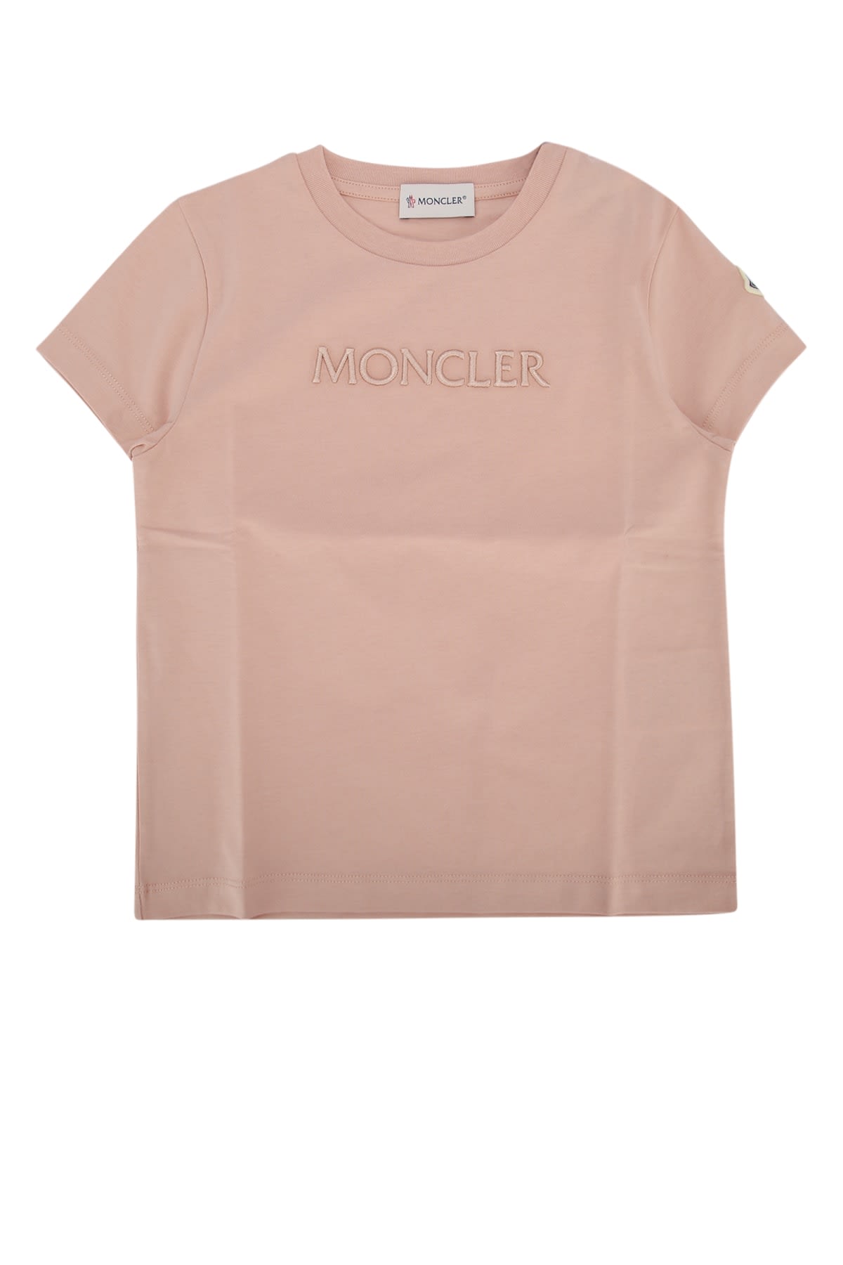 Moncler Kids Ss T-shirt In Neutral