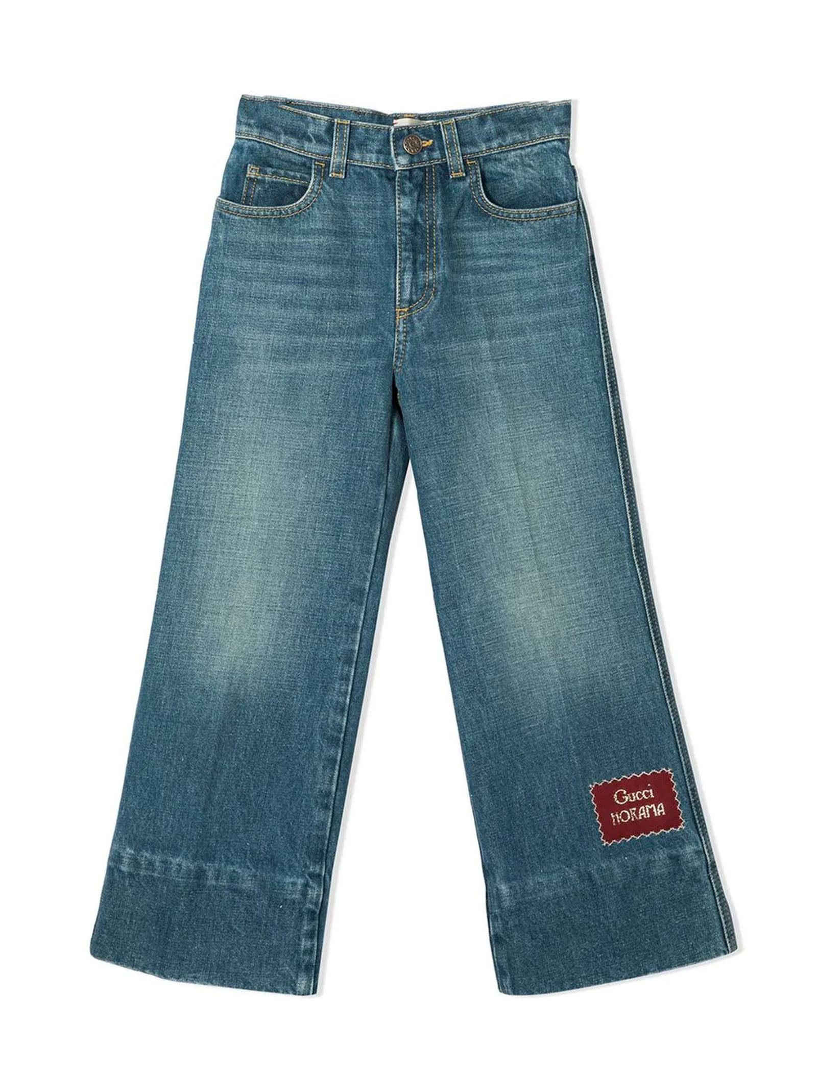 Gucci Blue Cotton Denim Jeans