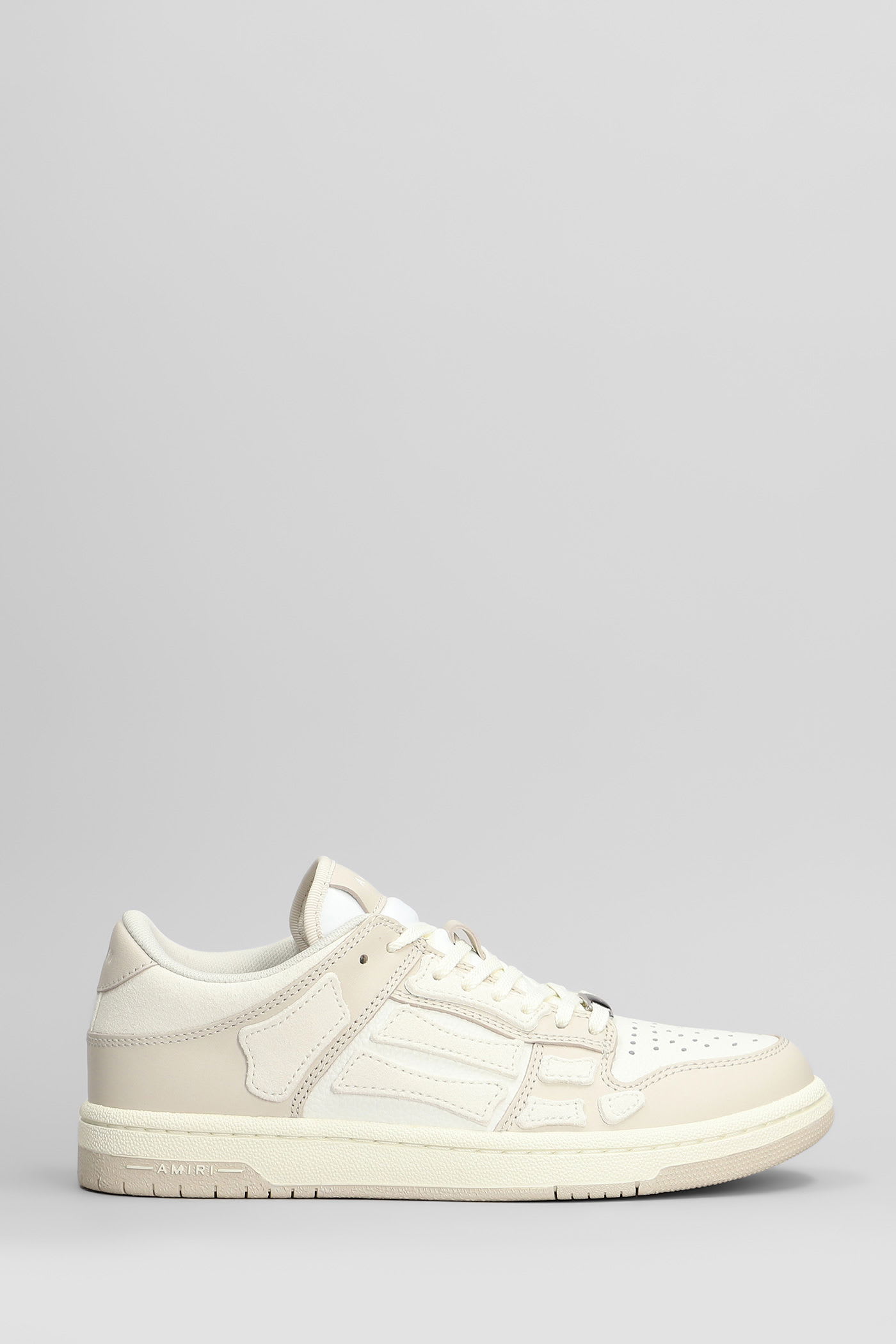 Amiri White & Beige Skel-top Low Sneakers
