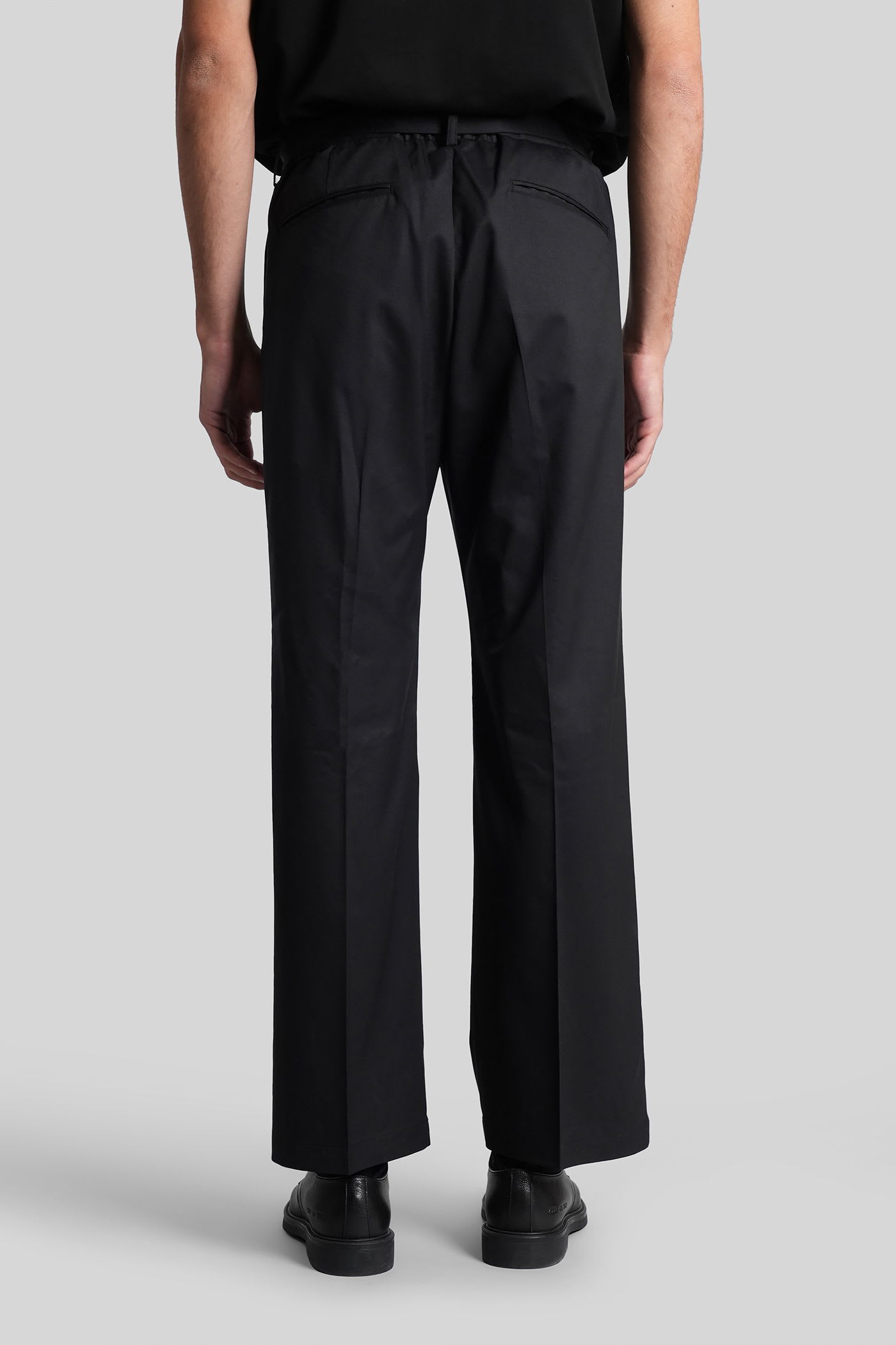 Attachment Pants In Black Polyester In Black
