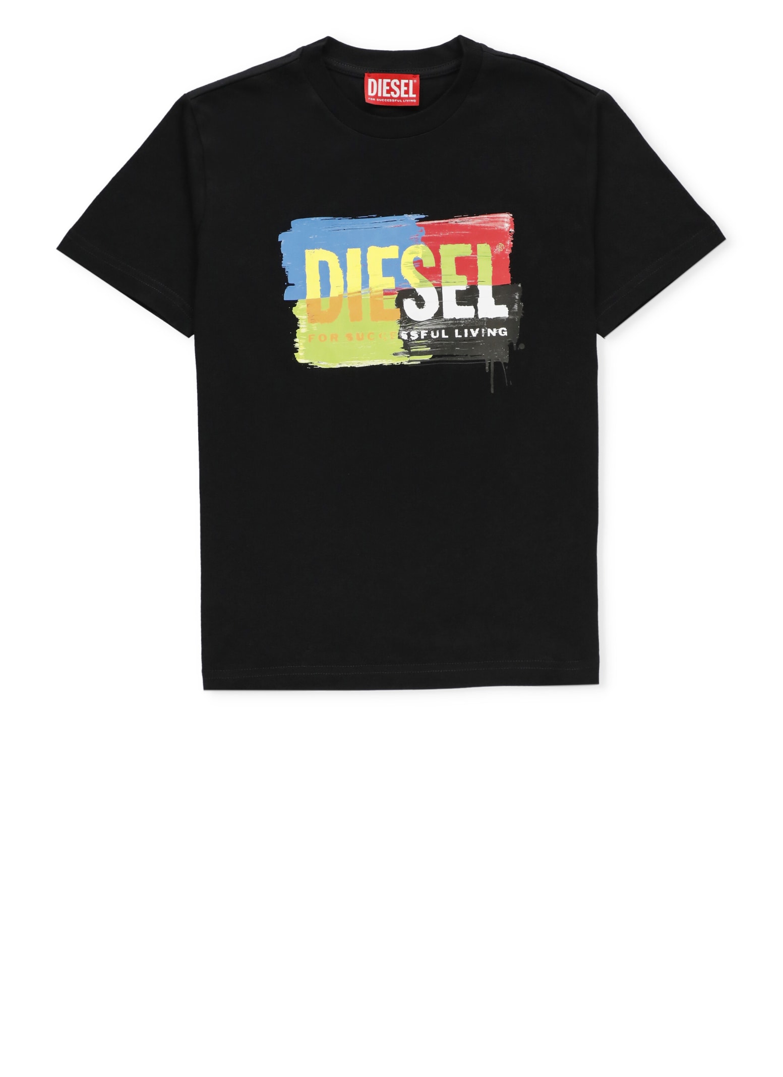 Diesel Kids' Tkand T-shirt In Black