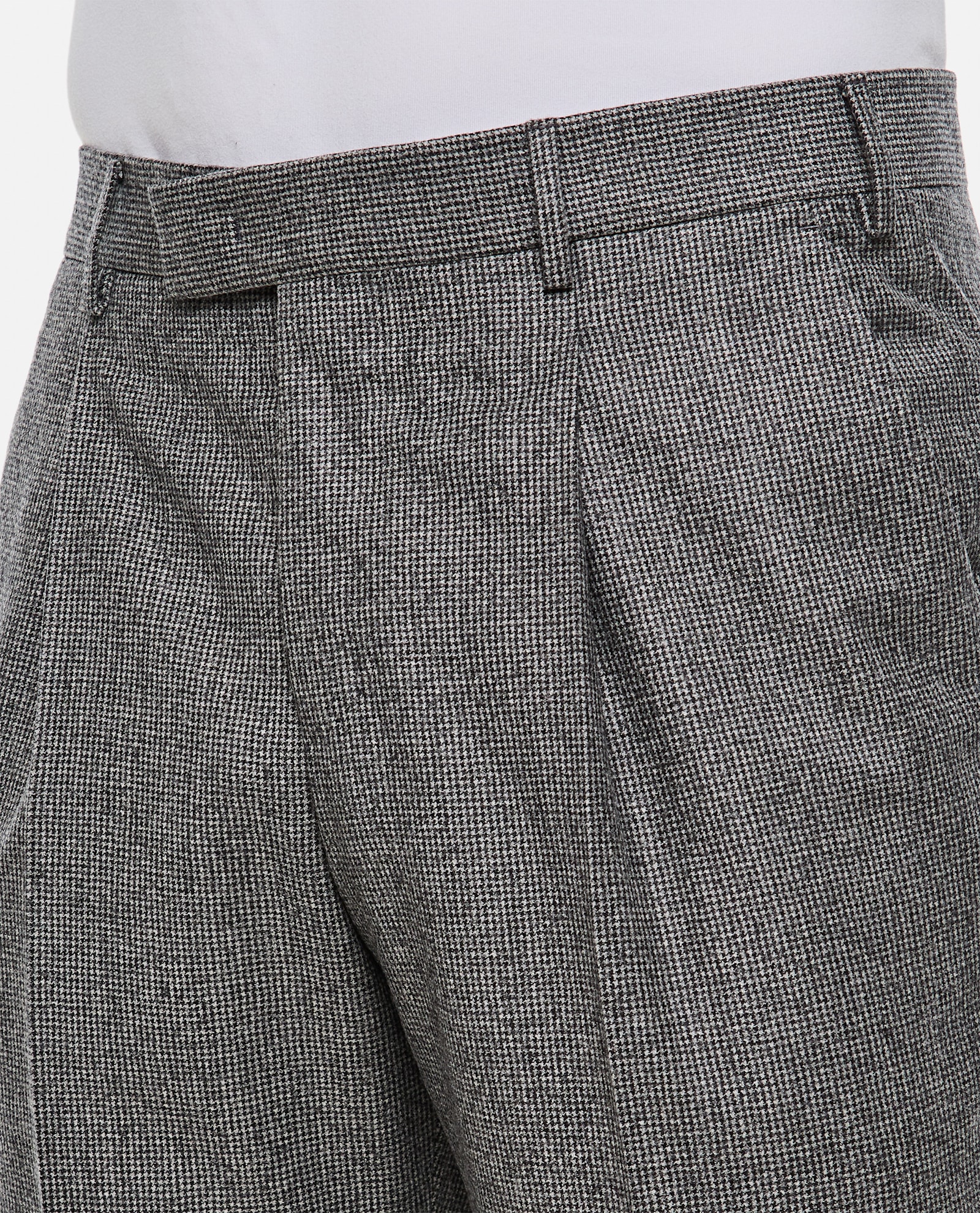 Pt Torino Pleated Virgin-wool Trousers In Grey