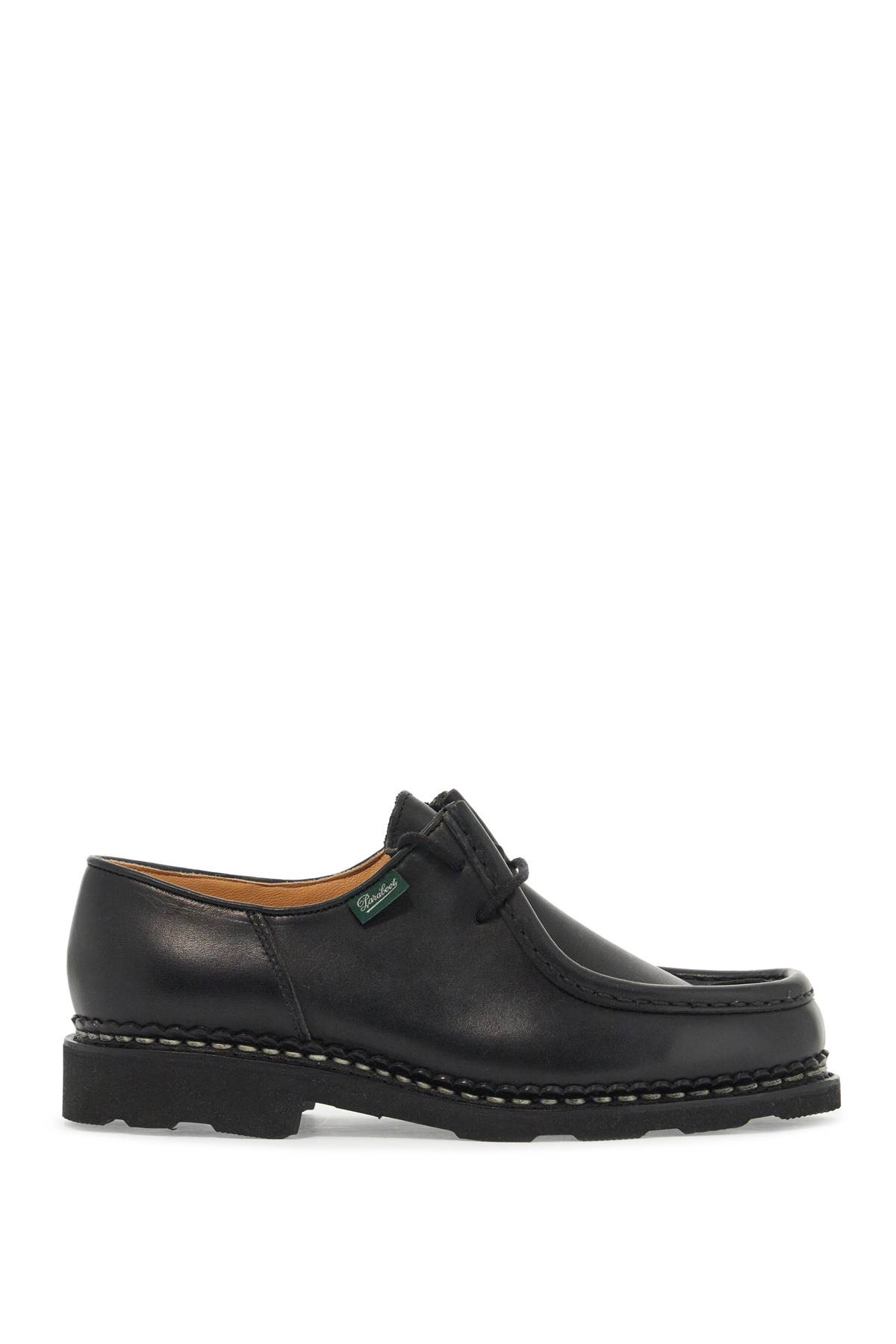 Shop Paraboot Leather Michael Derby Shoe In Noire Lis Noir (black)