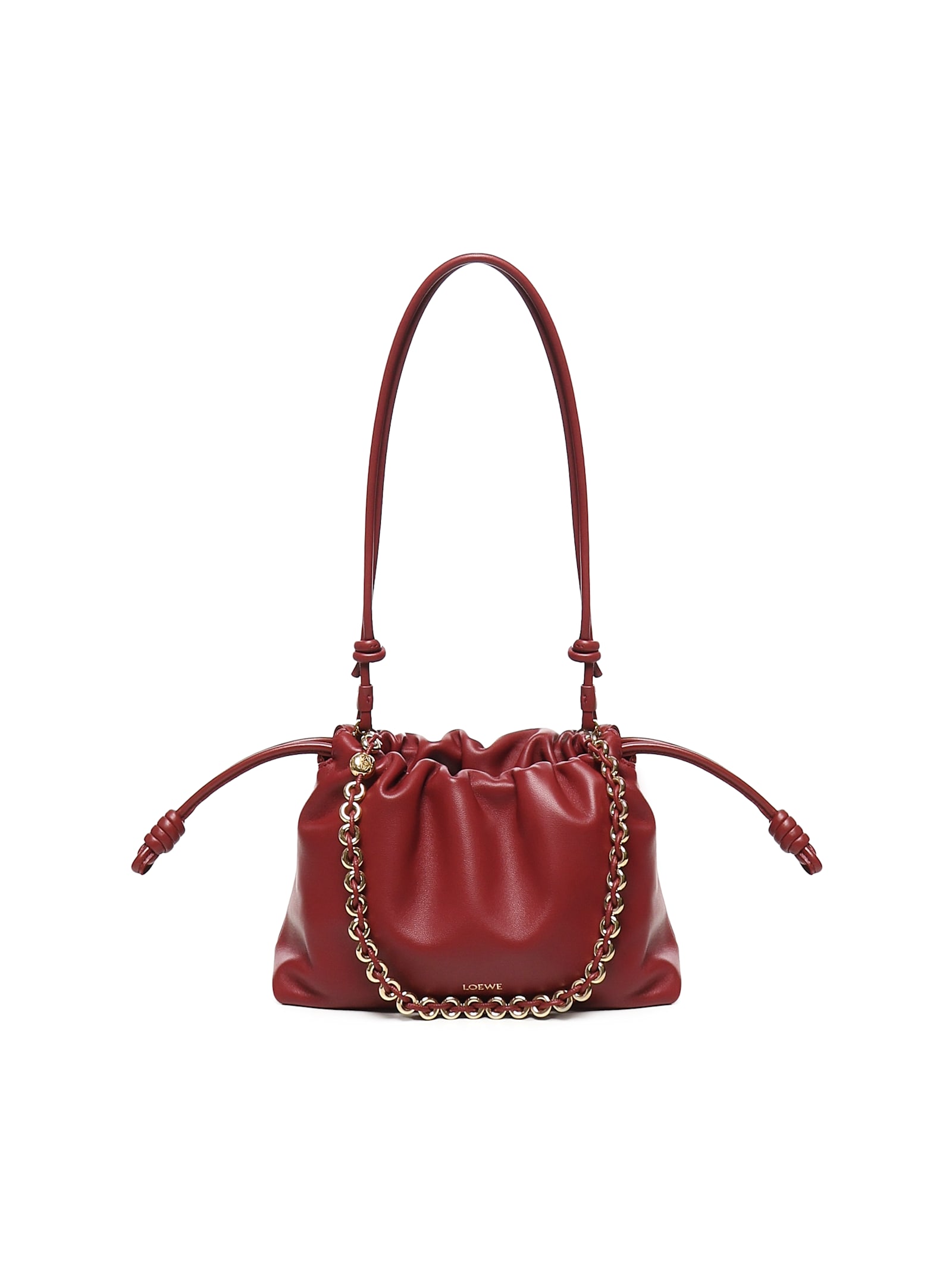 Loewe Medium Flamenco Purse In Lambskin Nappa Leather In Red