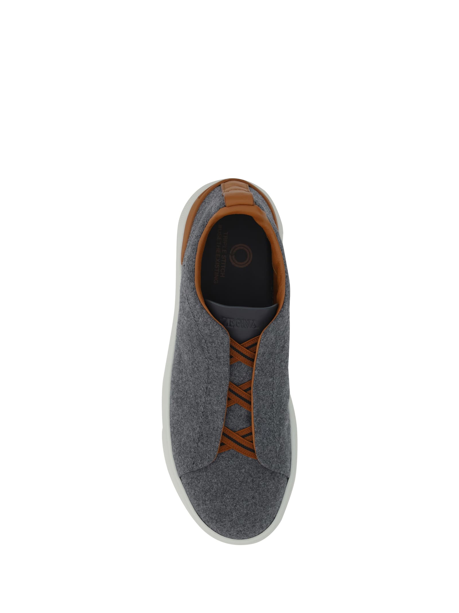 Shop Zegna Triple Stitch Sneakers In Sgc