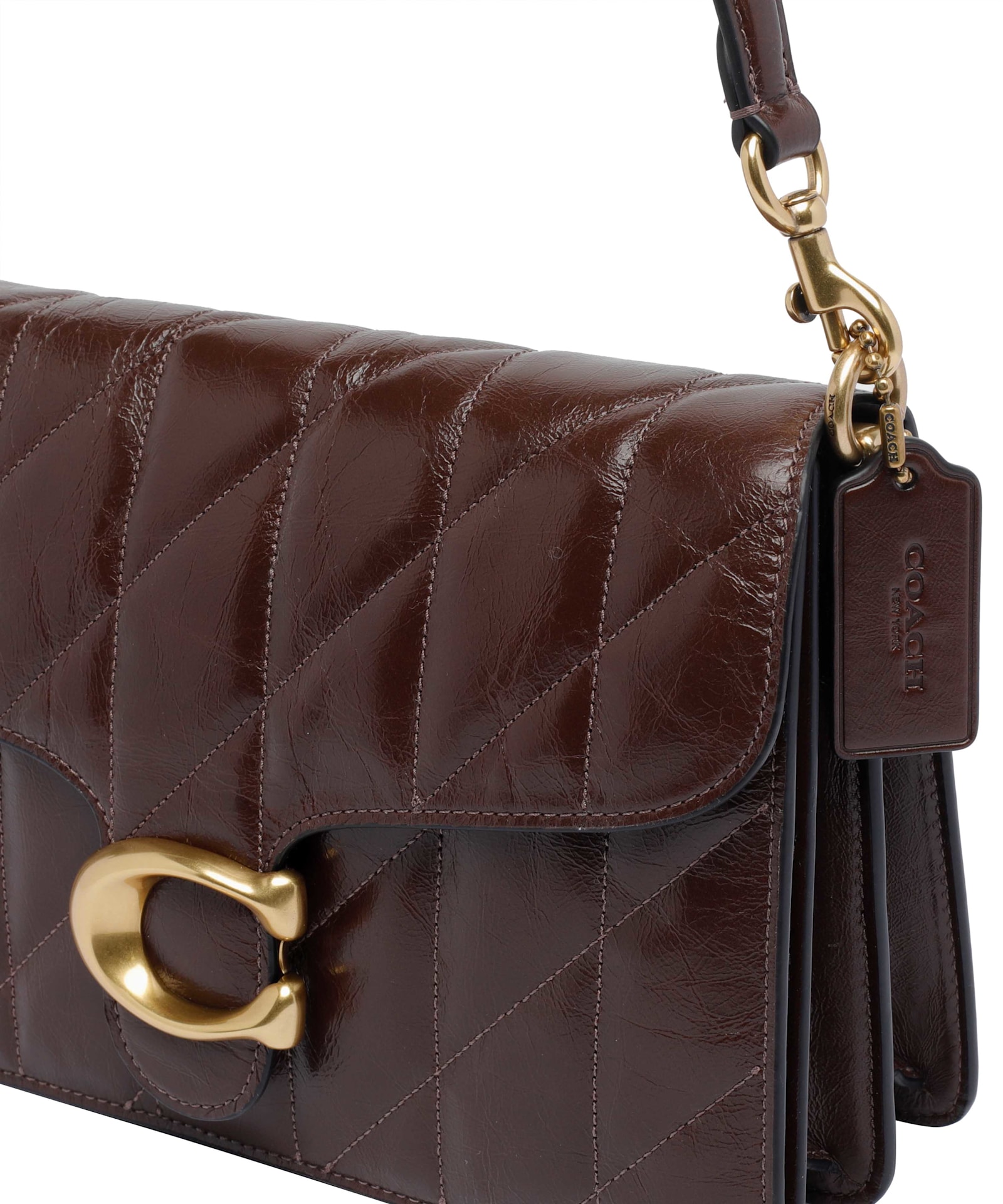 Coach Maple Tabby Quilted Shoulder Bag In Red