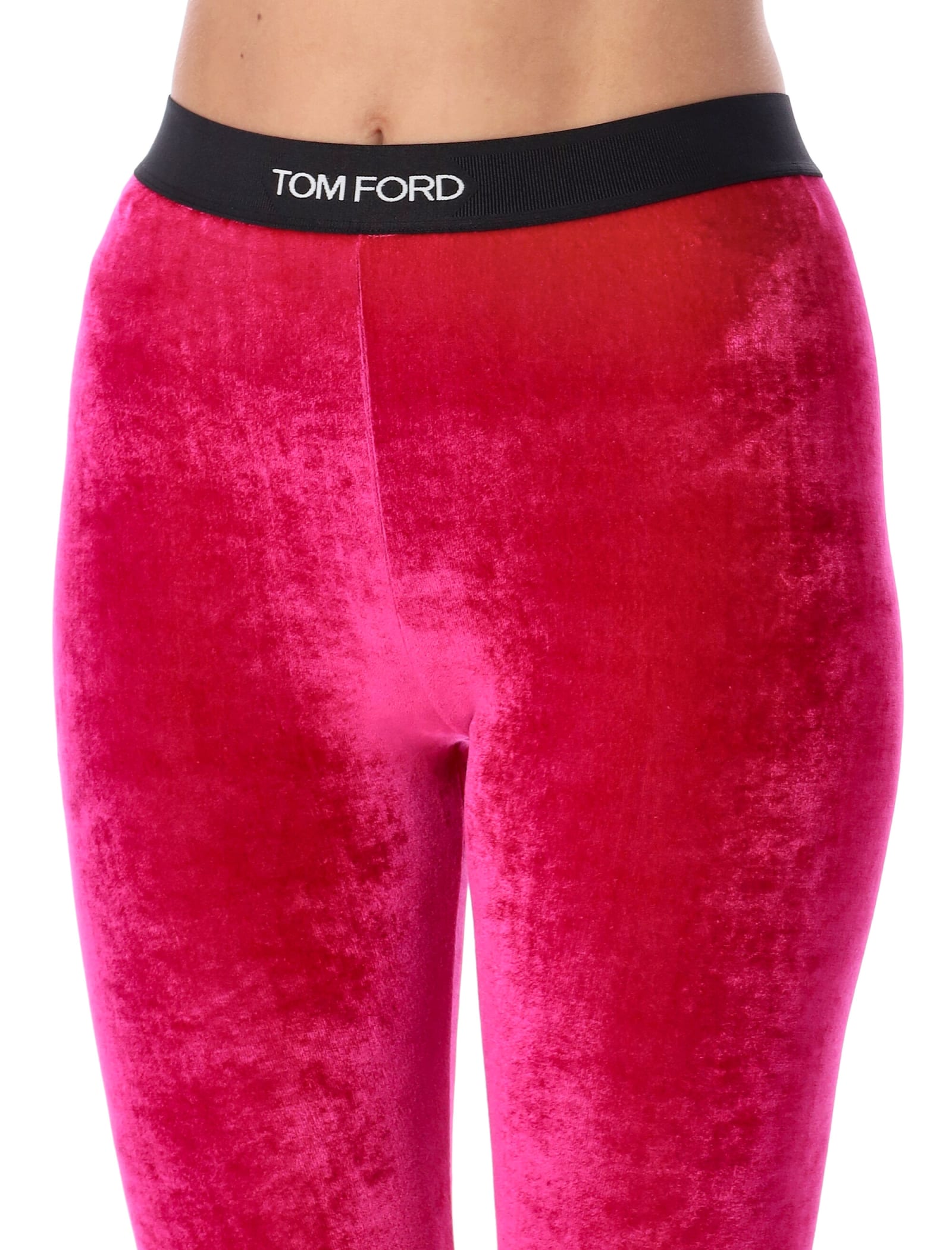 Tom Ford logo-waistband Leggings - Pink