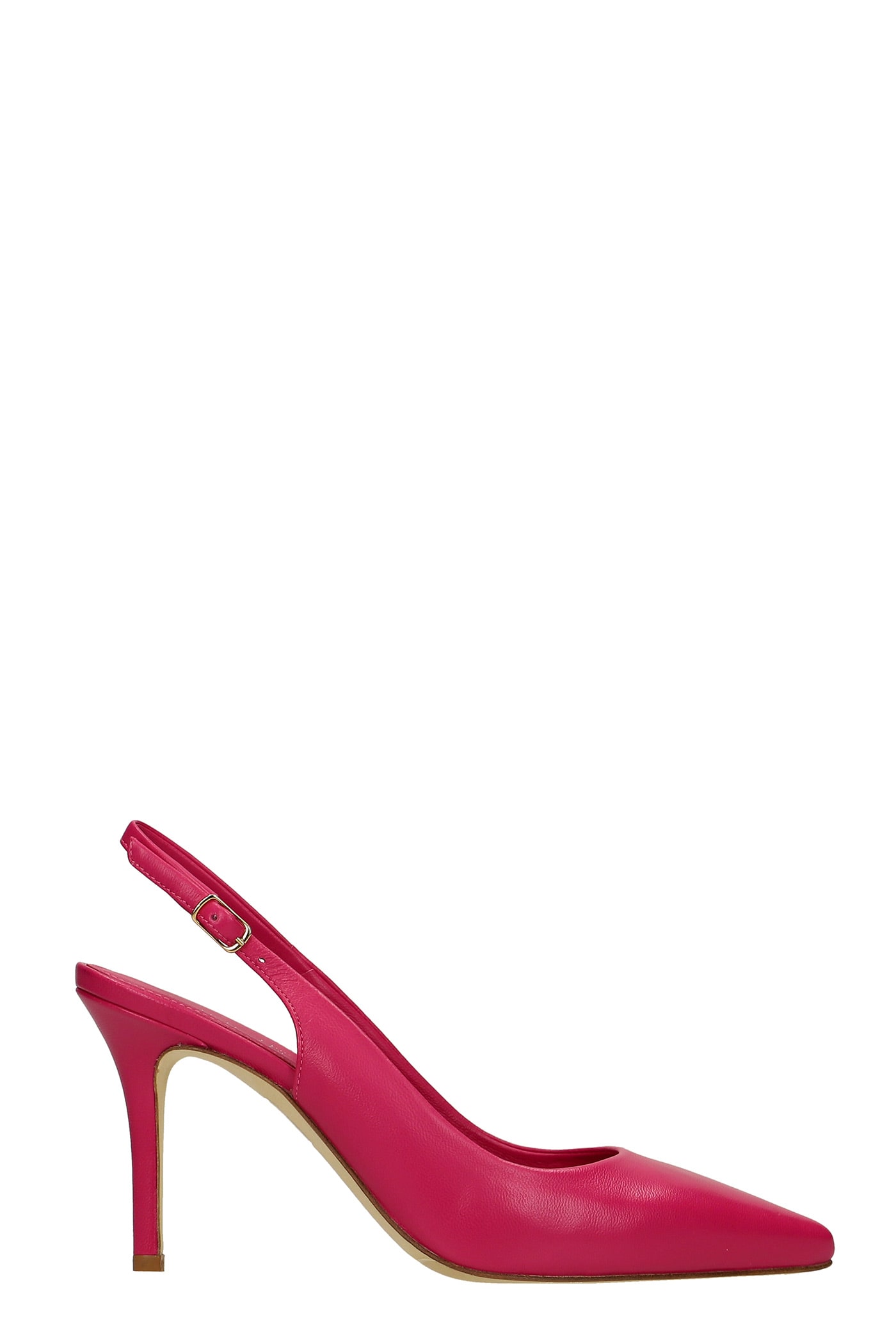 Julie Dee Pumps In Fuxia Leather
