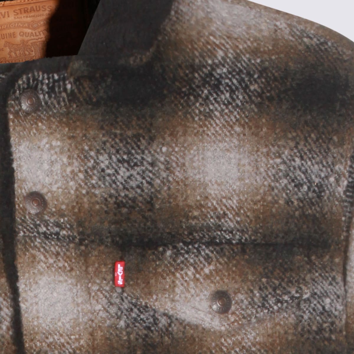 Levi's Multicolor Brown Cotton Casual Jacket In Multi