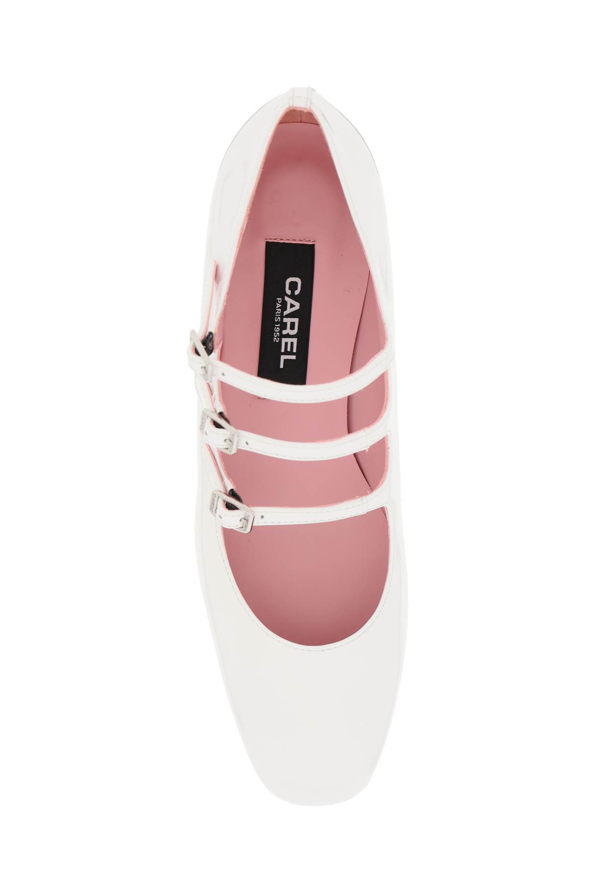 Shop Carel Patent Leather Ariana Mary Jane In Blanc (white)