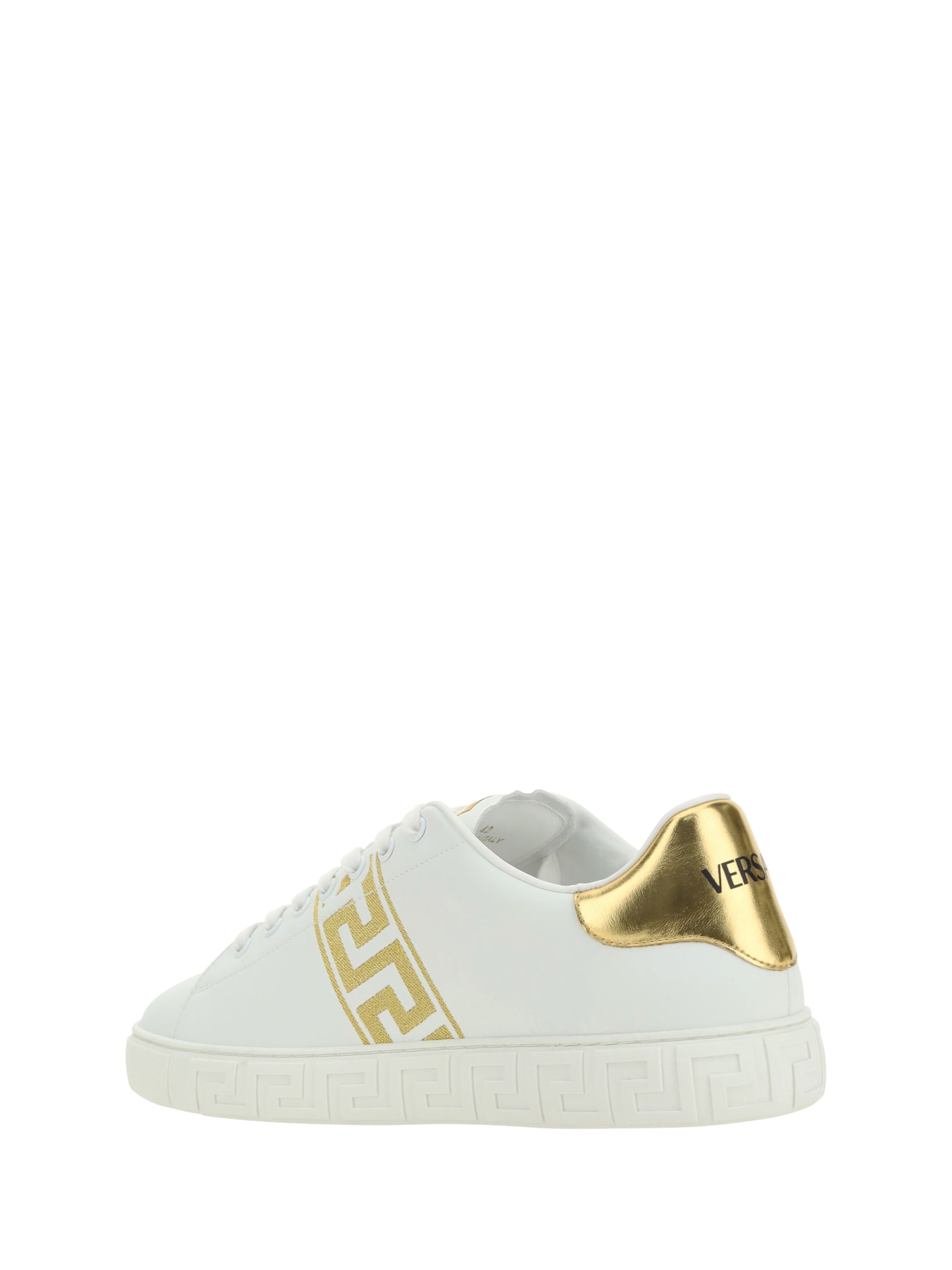 Shop Versace Low Top Sneakers In White