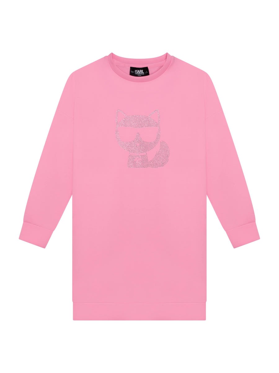 Shop Karl Lagerfeld Dress In Pink