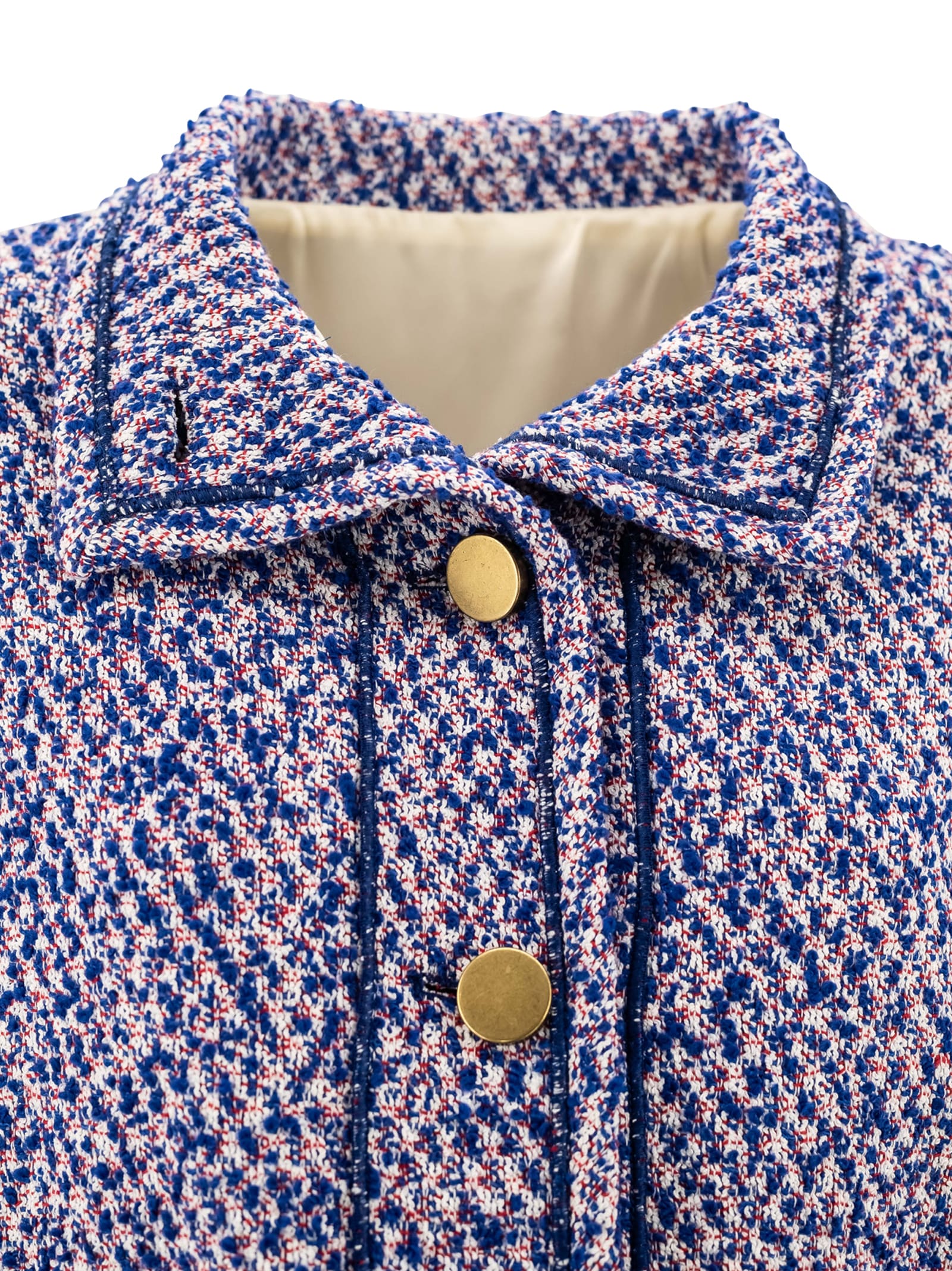 PHILOSOPHY DI LORENZO SERAFINI MULTICOLOR COTTON BLEND OVERSIZE JACKET