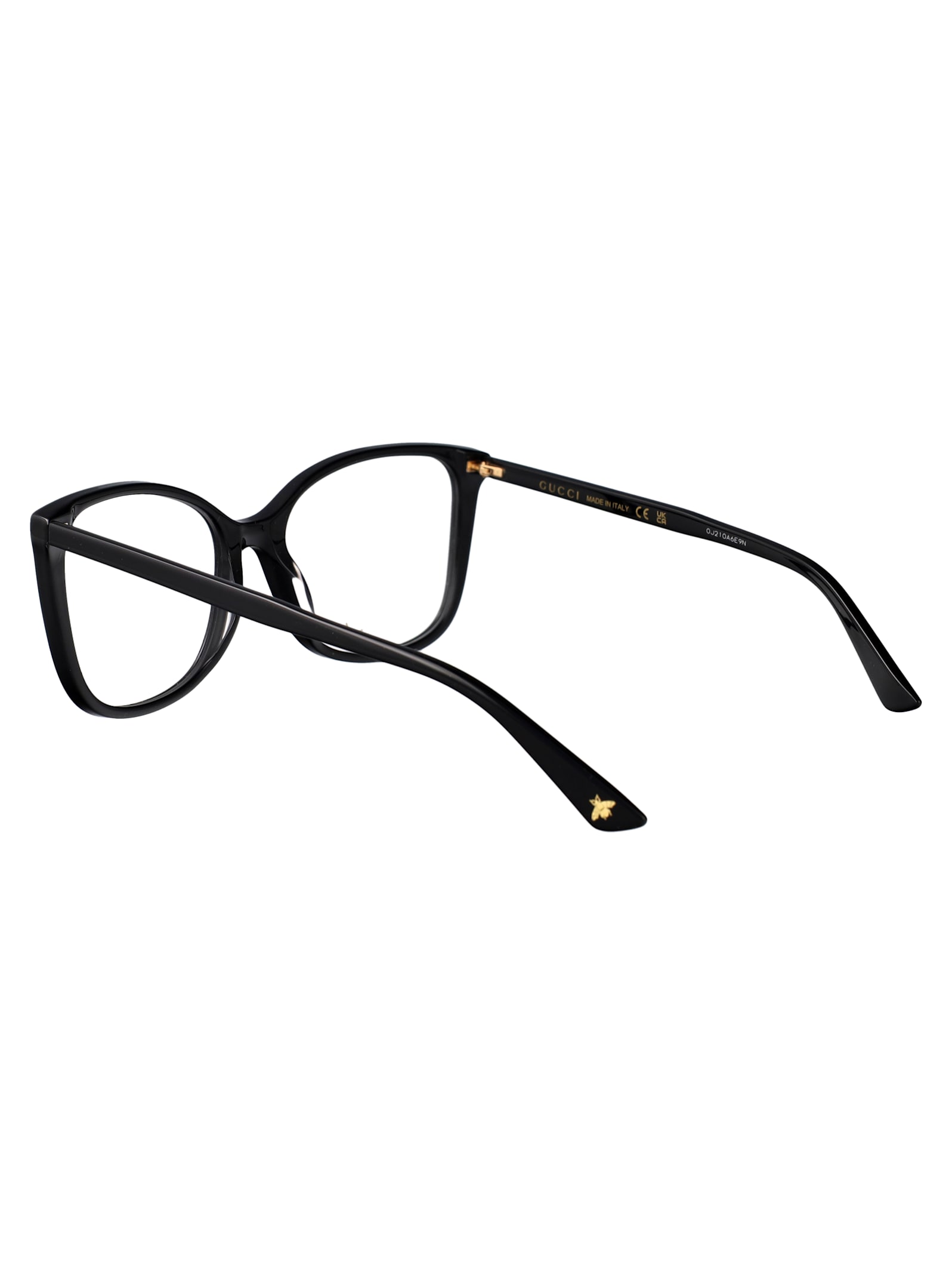 Gucci Womens Black Gg0914o Acetate Rectangular-frame Optical Glasses In Black-black-transparent