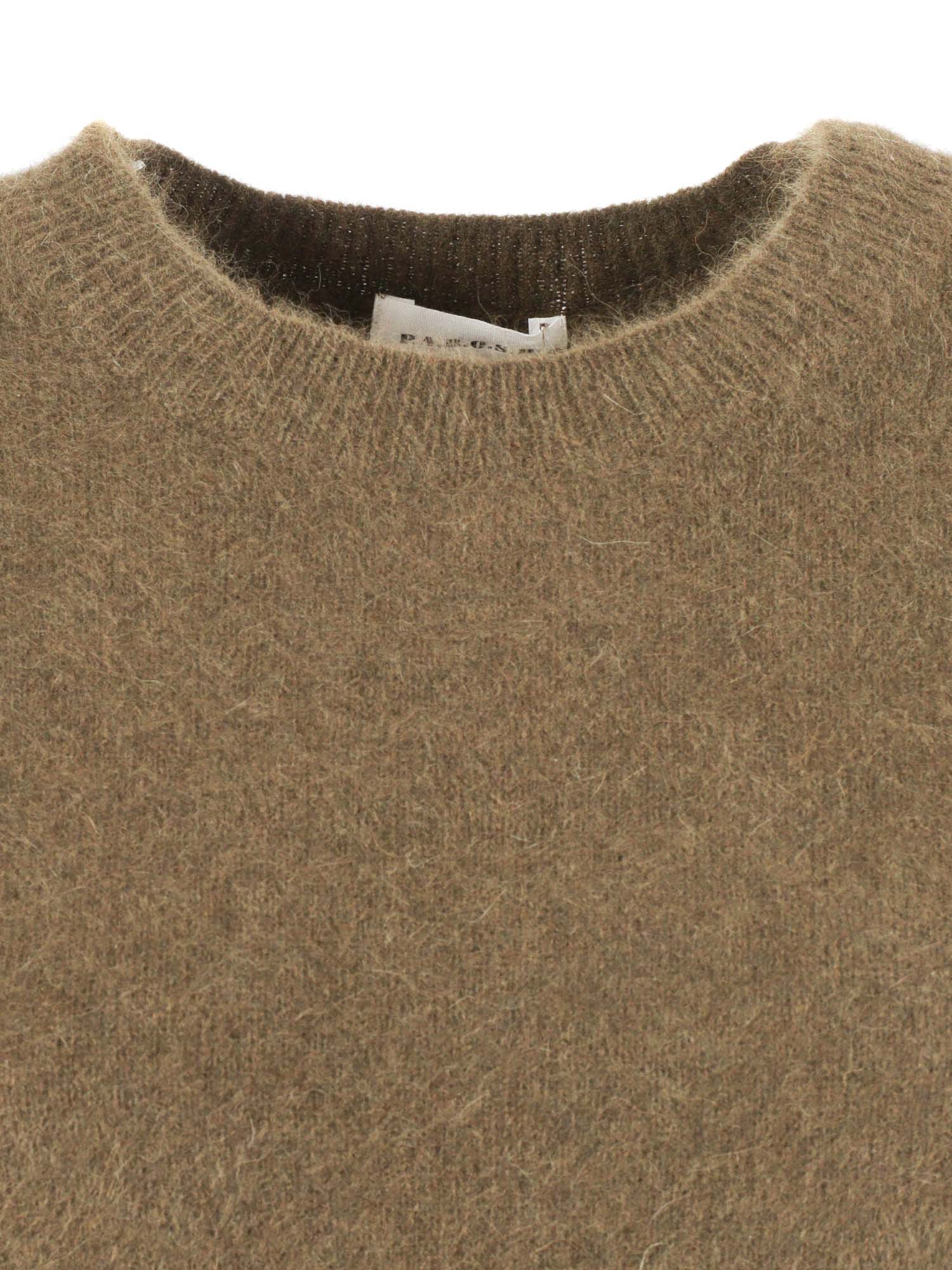 P.a.r.o.s.h Lightweight Brown Sweater With Classic Round Neckline In Brown