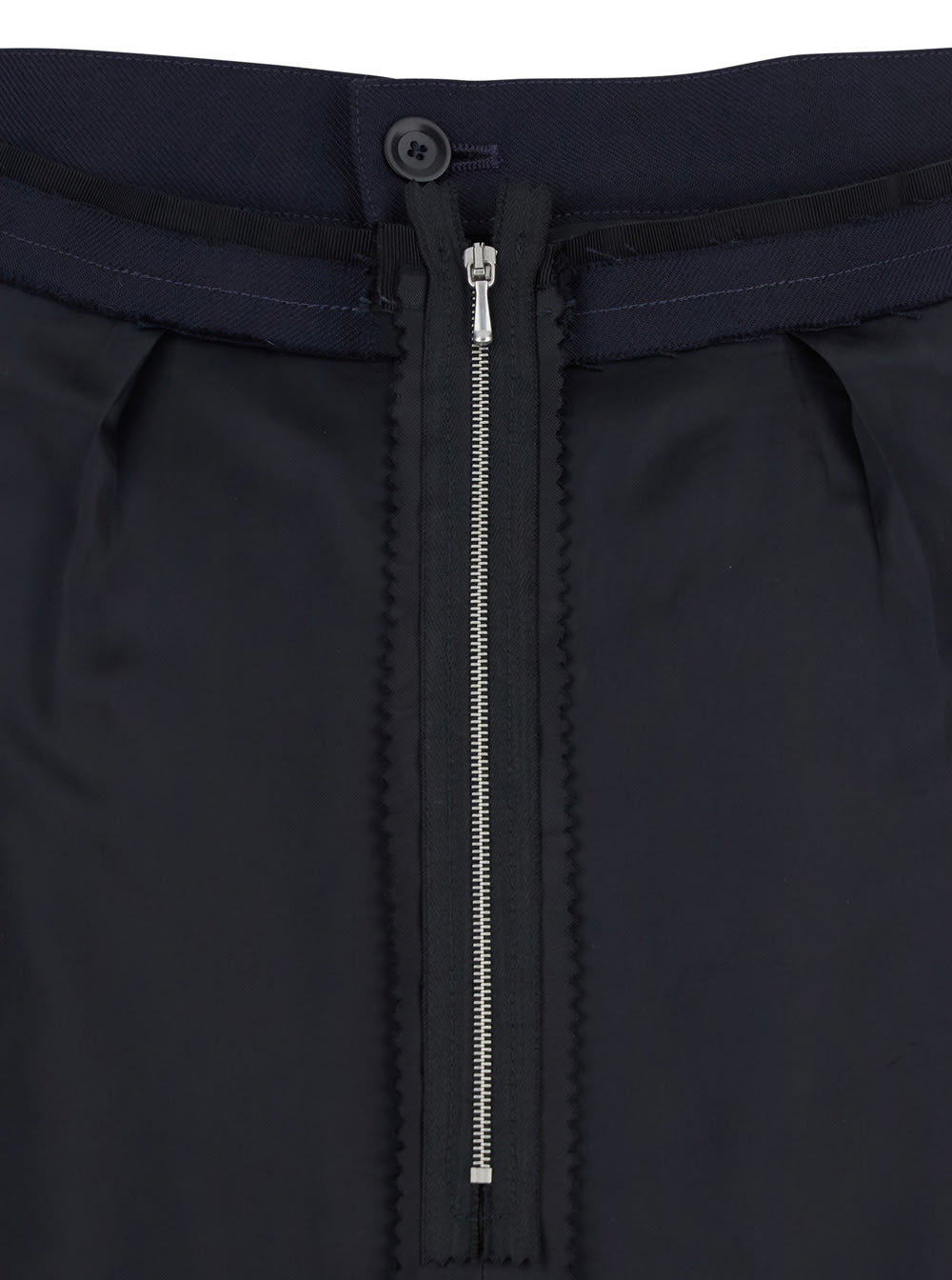 Maison Margiela Navy Cotton Skirt In Blue