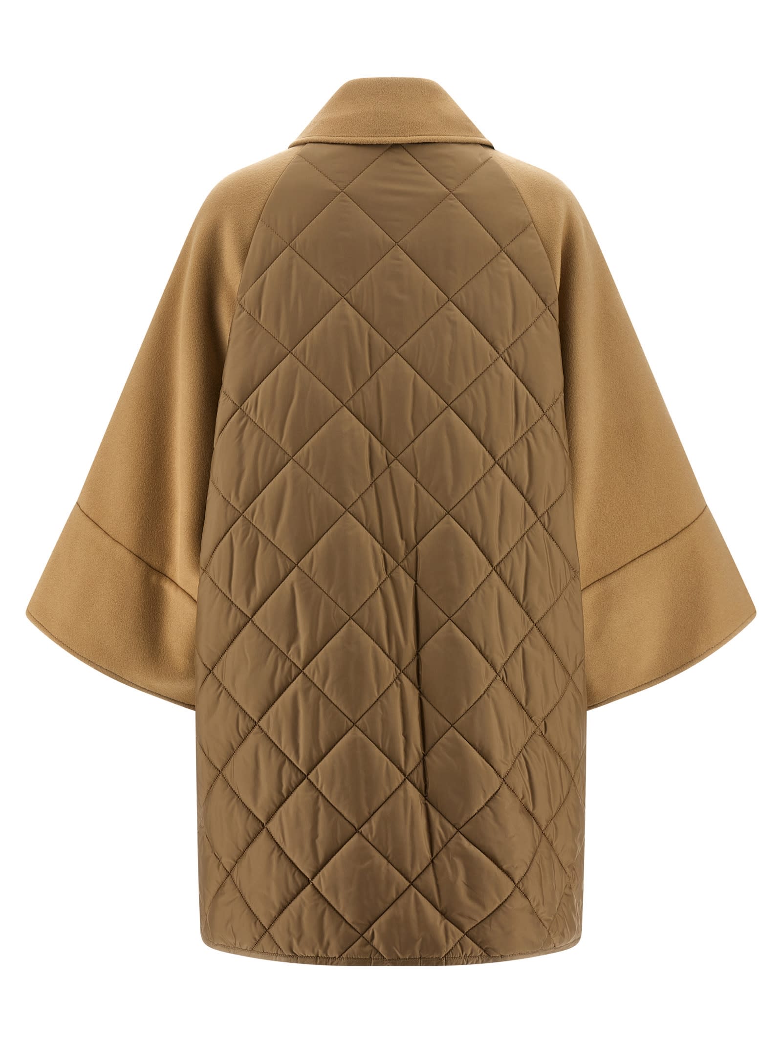Weekend Max Mara Rufo Single-breasted Wool Coat In Brown