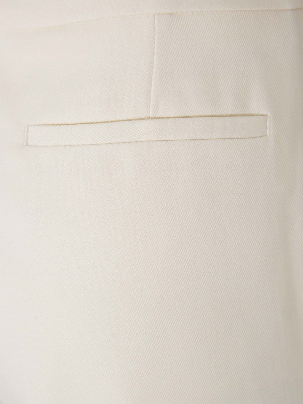Shop Moncler Gabardine Trousers In White