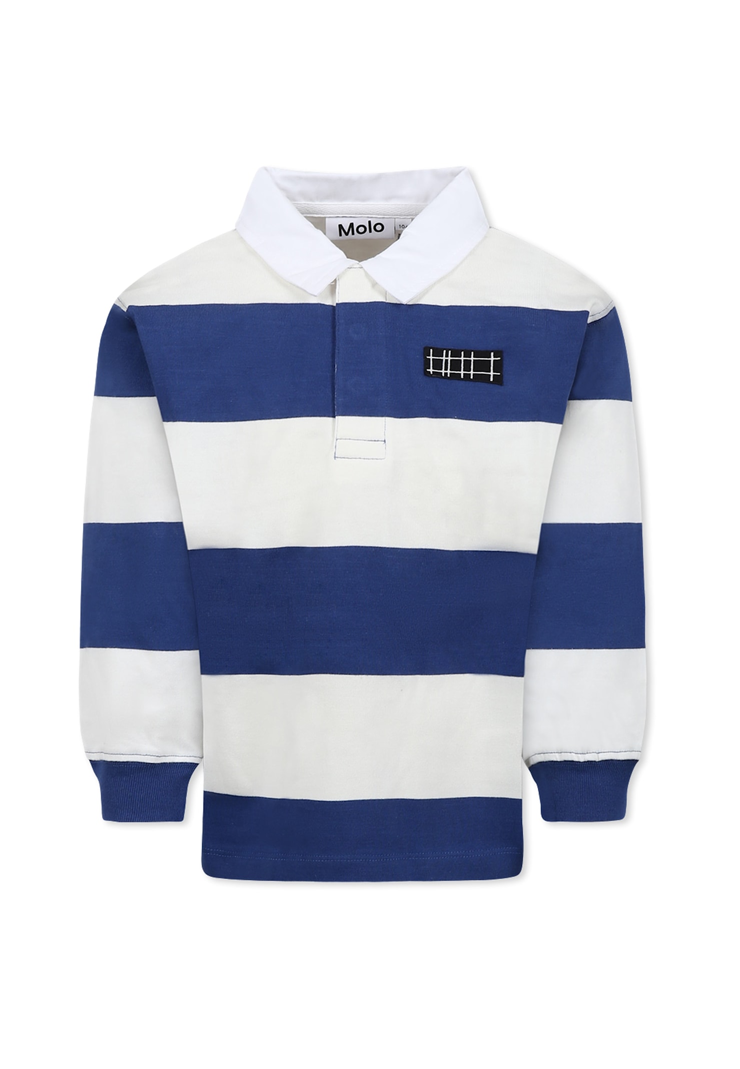Molo Multicolor Polo Shirt For Boy With Patch In Multicolor