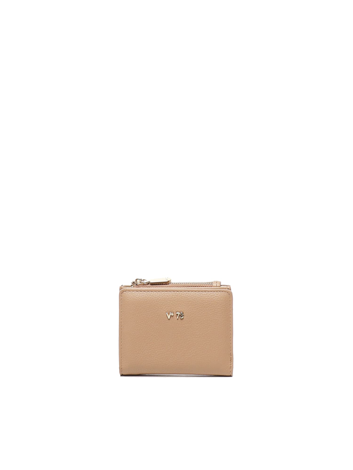 V73 Logo Wallet In Nude