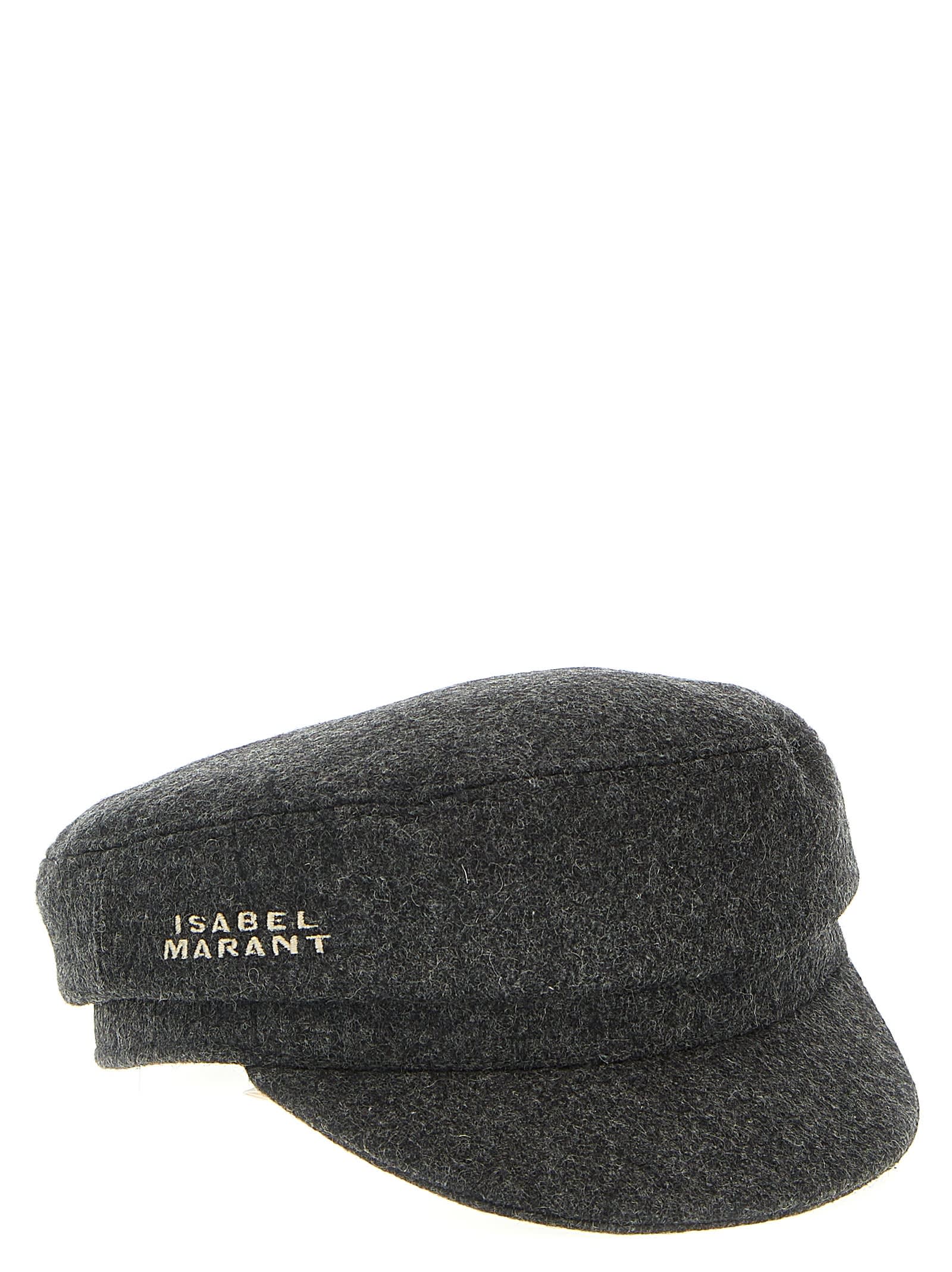 Shop Isabel Marant Evie Hat In Gray