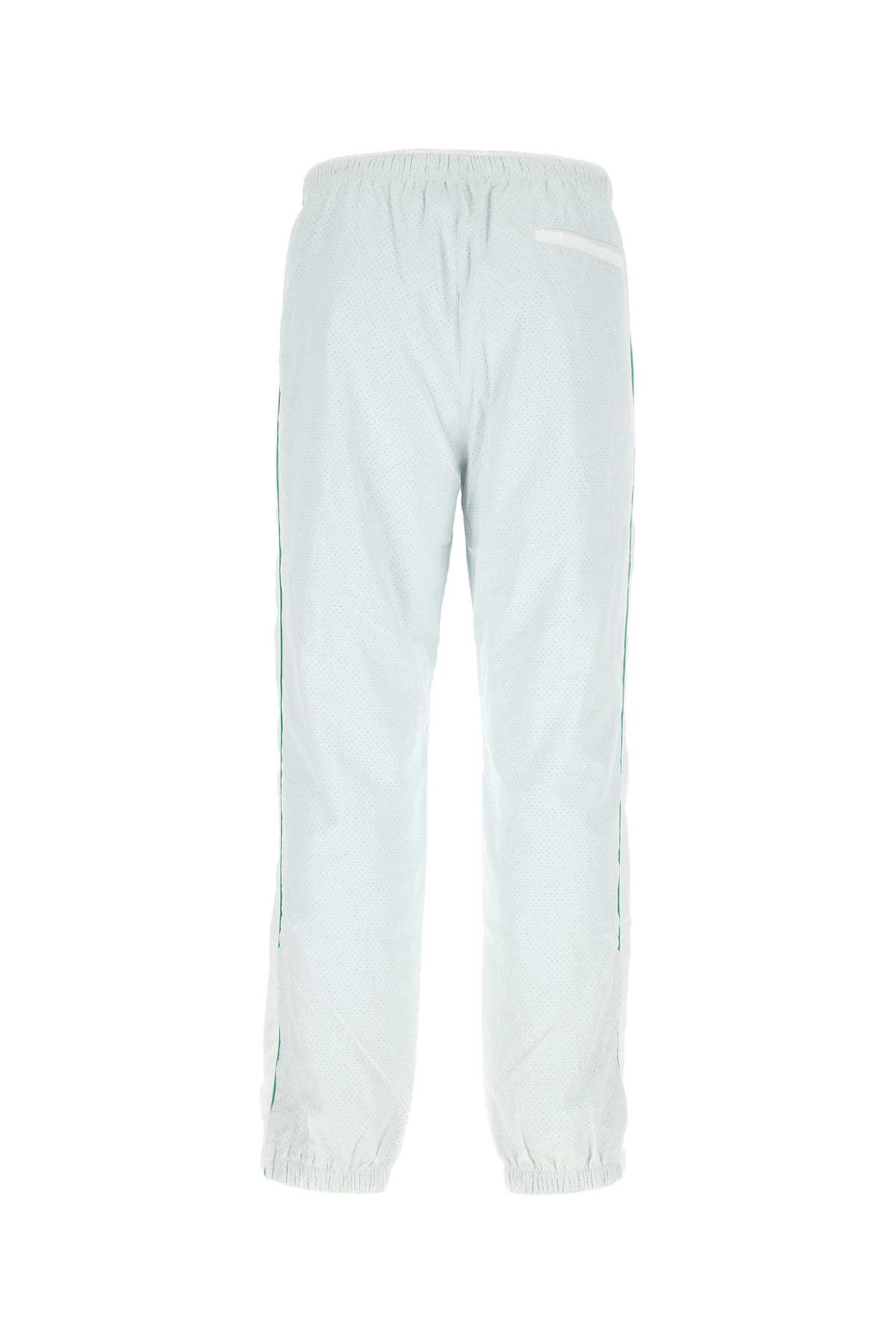 Shop Casablanca White Polyester Joggers In Whitegreen