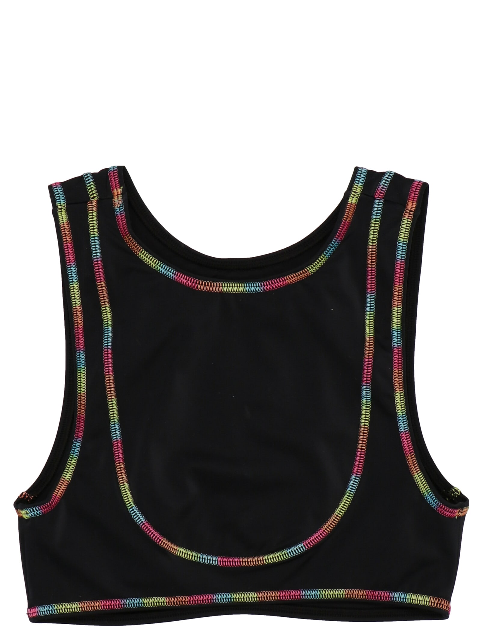 Shop Palm Angels Rainbow Miami Sports Top In Black