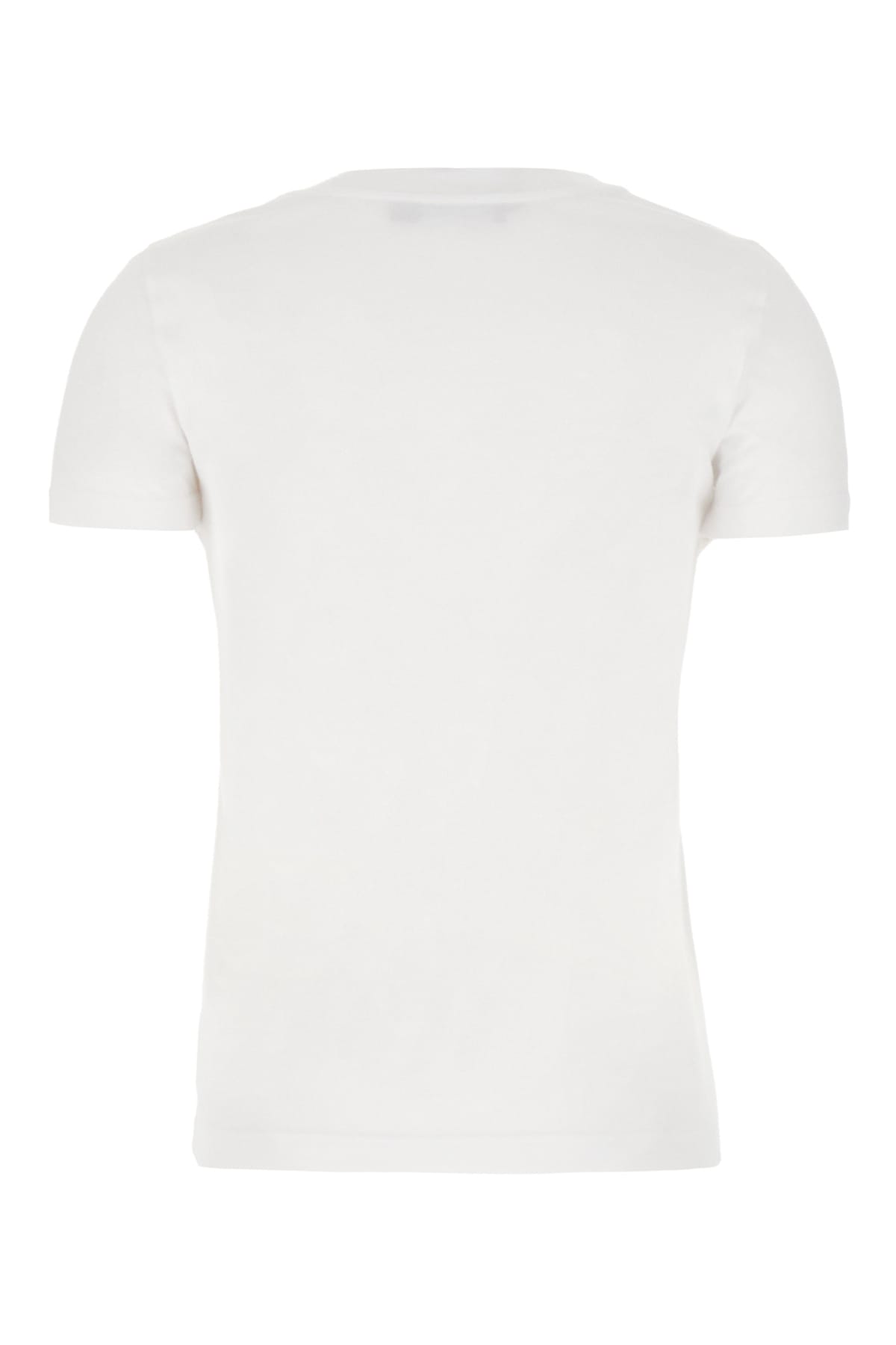 Shop Dolce & Gabbana White Cotton T-shirt In Bianco Ottico