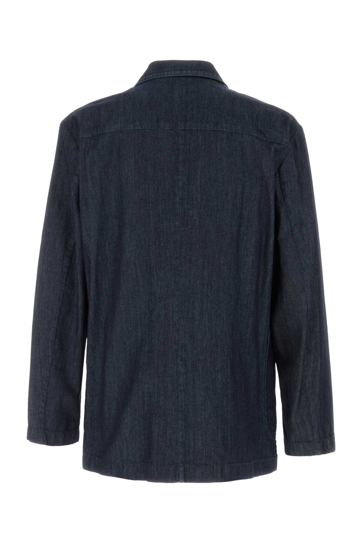 Dries Van Noten Denim Caplans Blazer In Blue