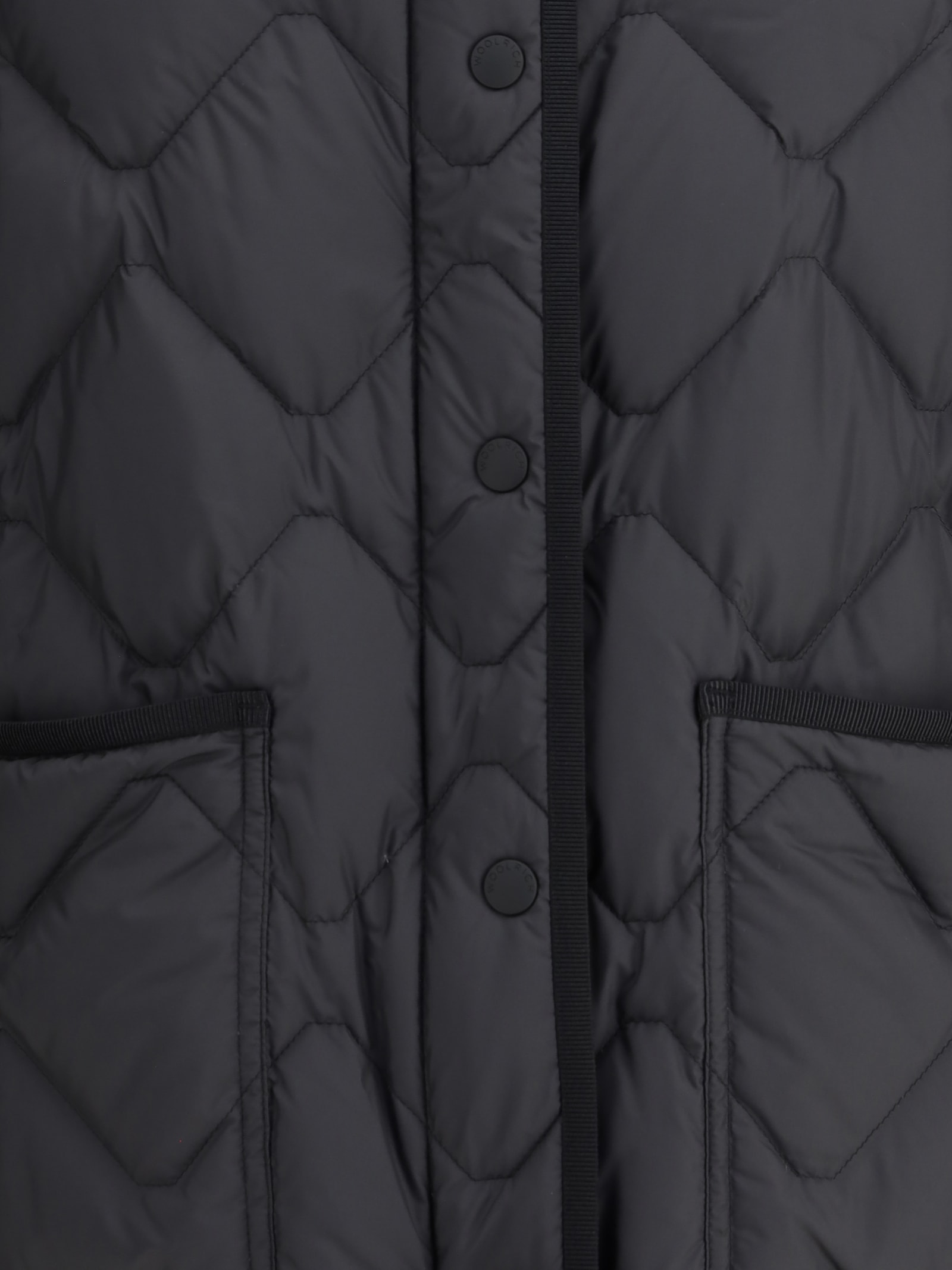 Woolrich Heritage Down Jacket In Black
