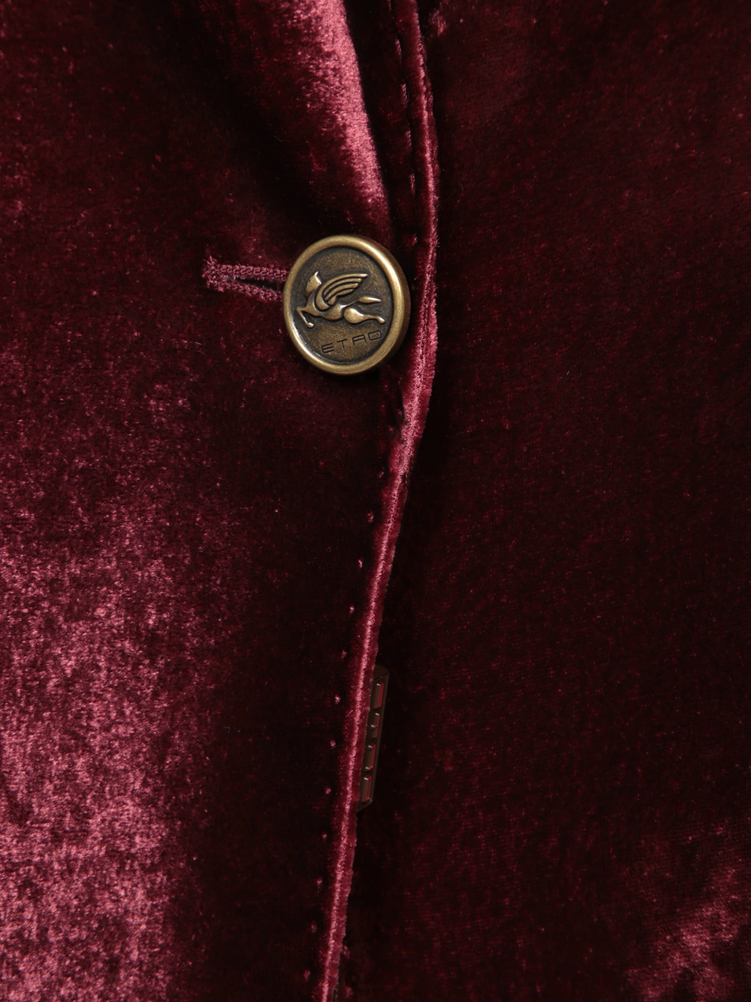 Shop Etro Bordeaux Velvet Jacket