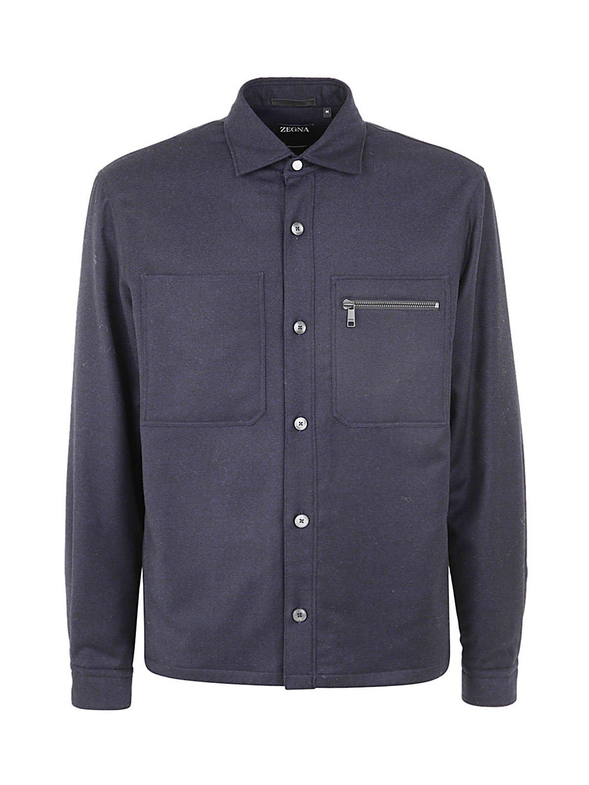 Z Zegna Buttoned Long-sleeved Shirt Jacket
