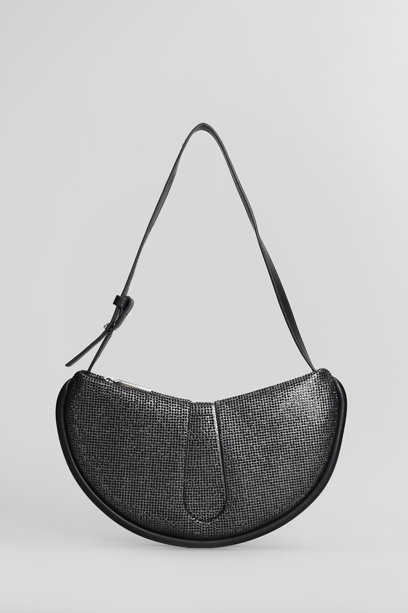 THEMOIRè Ebe Strass Shoulder Bag In Black Faux Leather