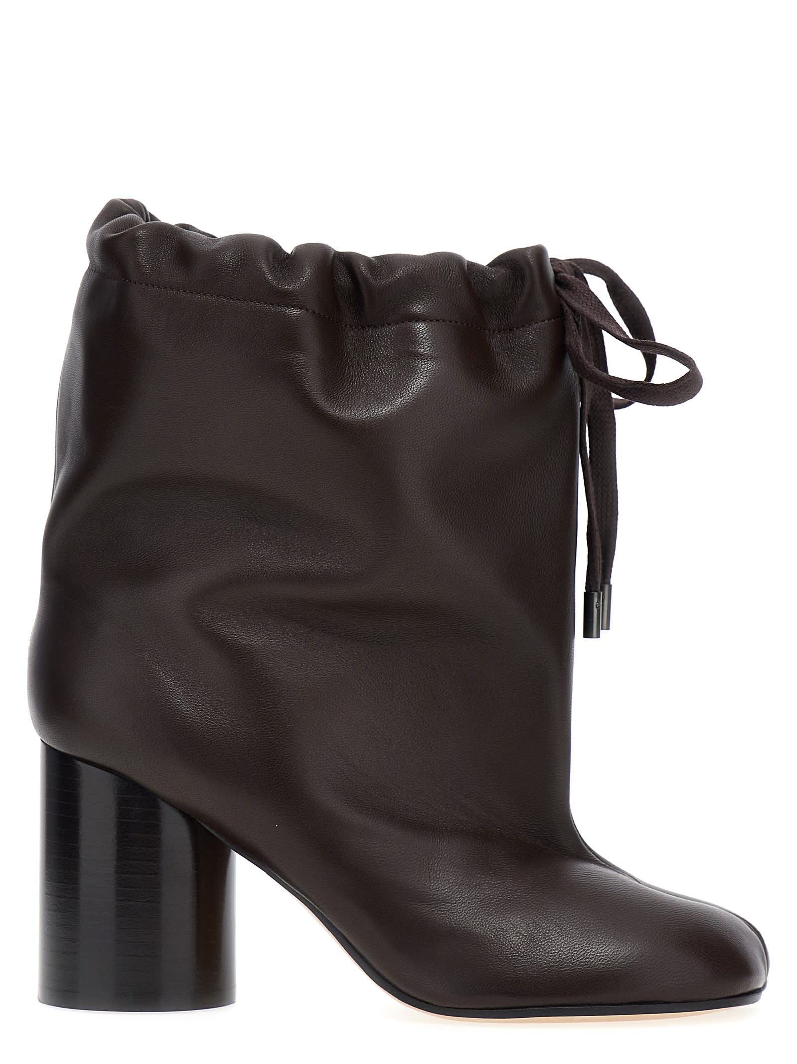 Shop Maison Margiela Tabi Ankle Boots In Brown