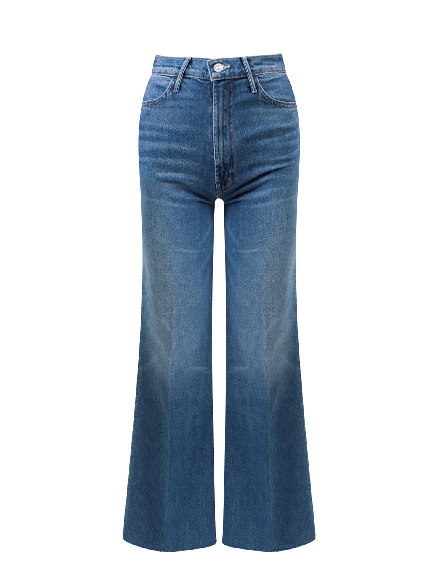 Shop Mother Jeans In Pft Blue