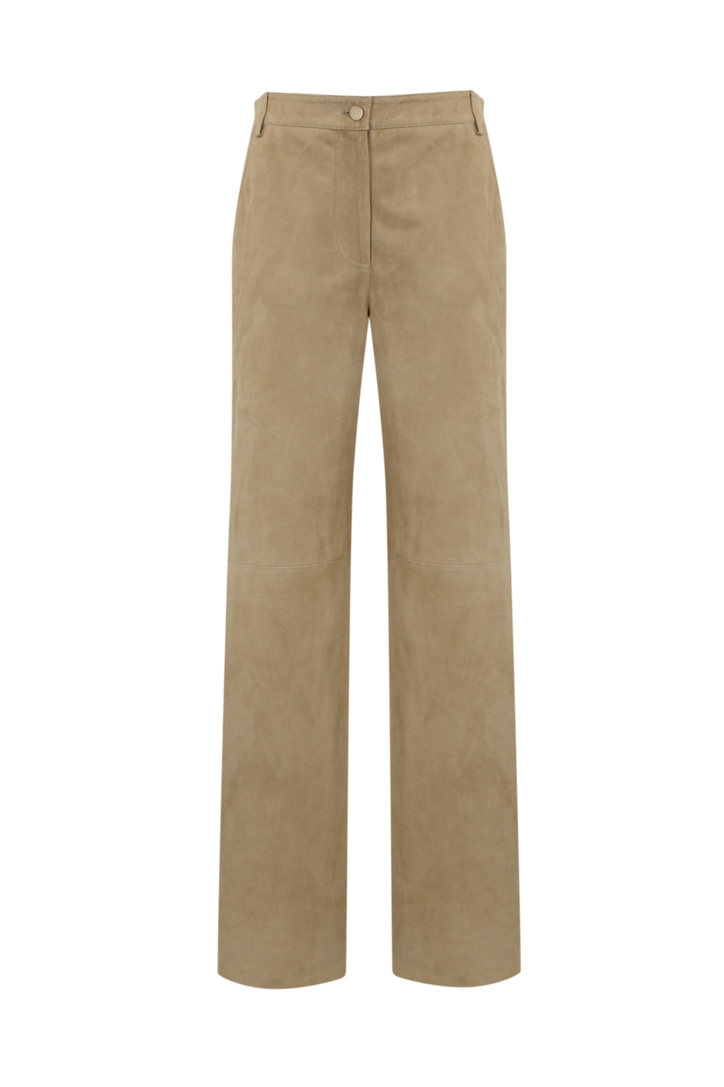 Max Mara Harald Suede Trousers In Sabbia